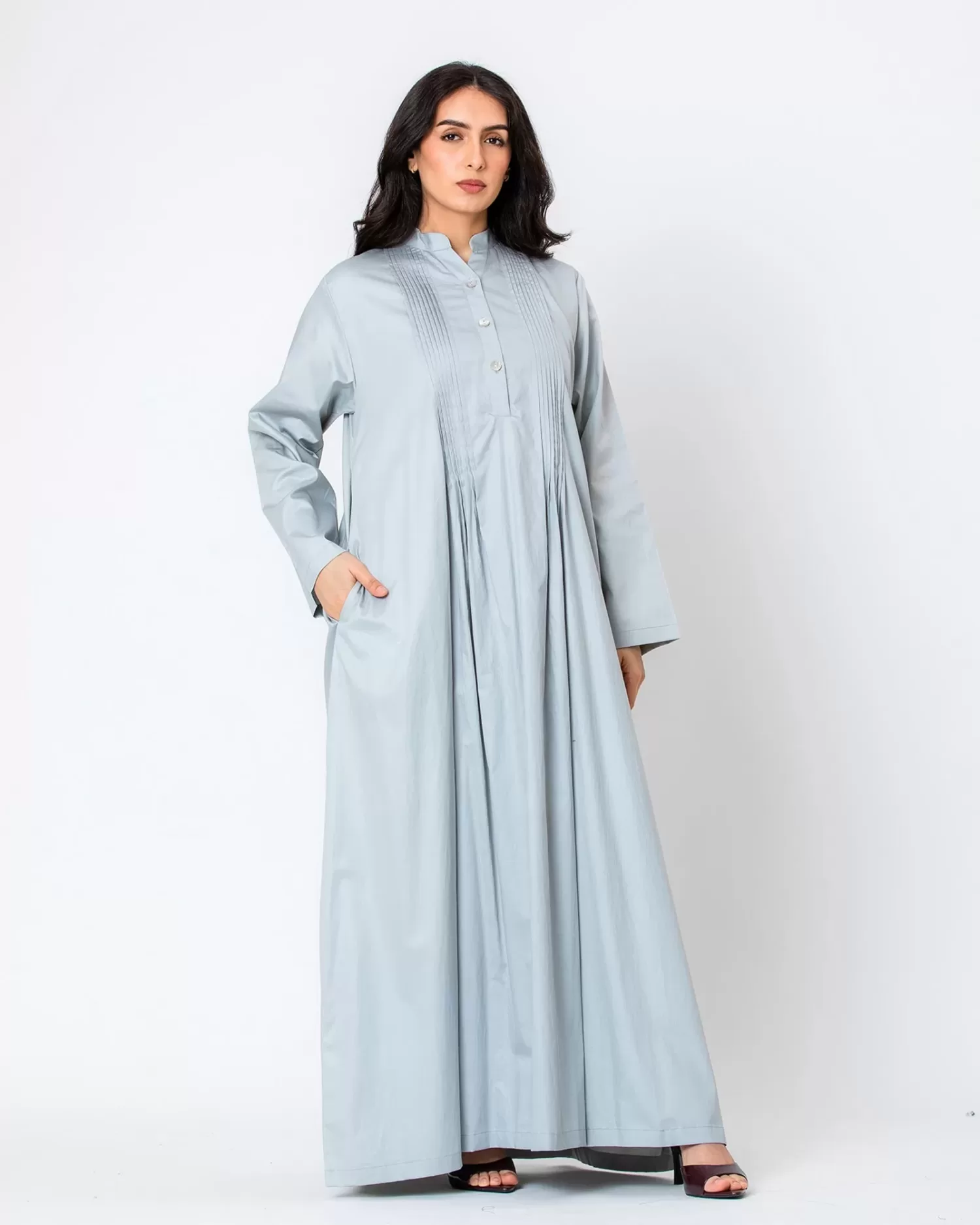 Blossom Hajj - Pleated Cotton Dress Coverup - Image 5