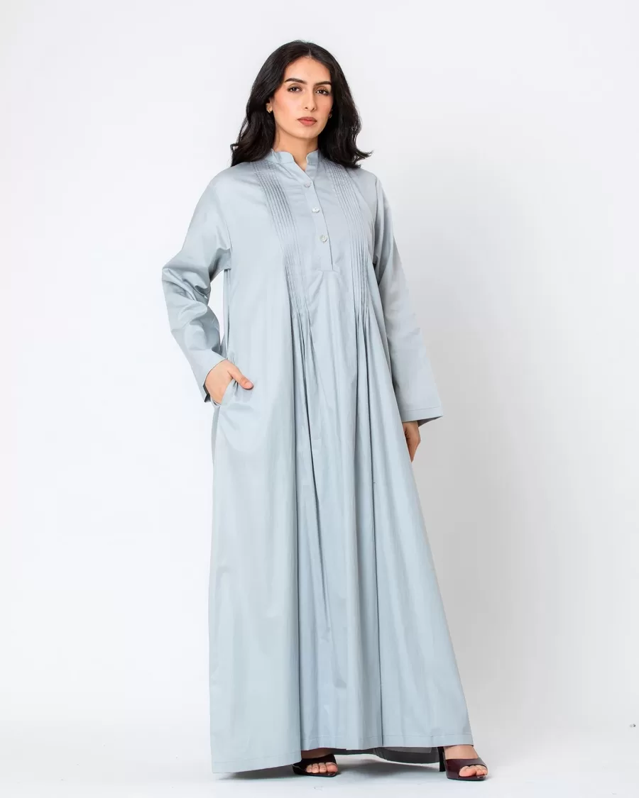 Blossom Hajj - Pleated Cotton Dress Coverup - Image 5