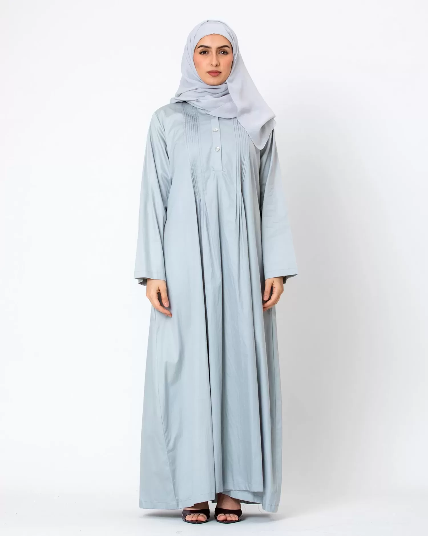 Blossom Hajj - Pleated Cotton Dress Coverup - Image 1