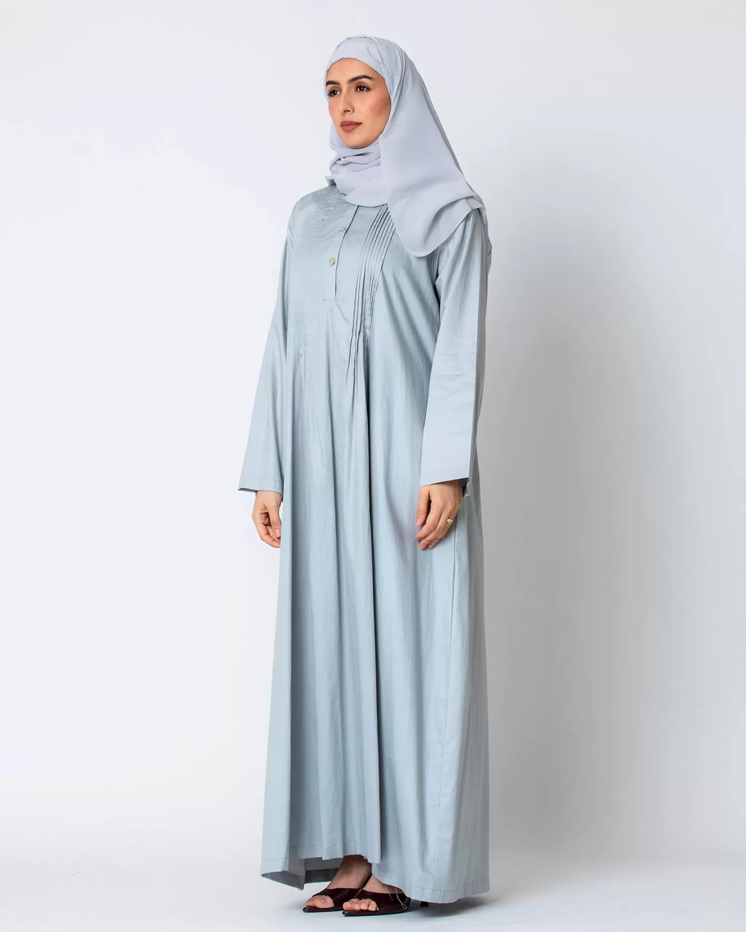 Blossom Hajj - Pleated Cotton Dress Coverup - Image 9