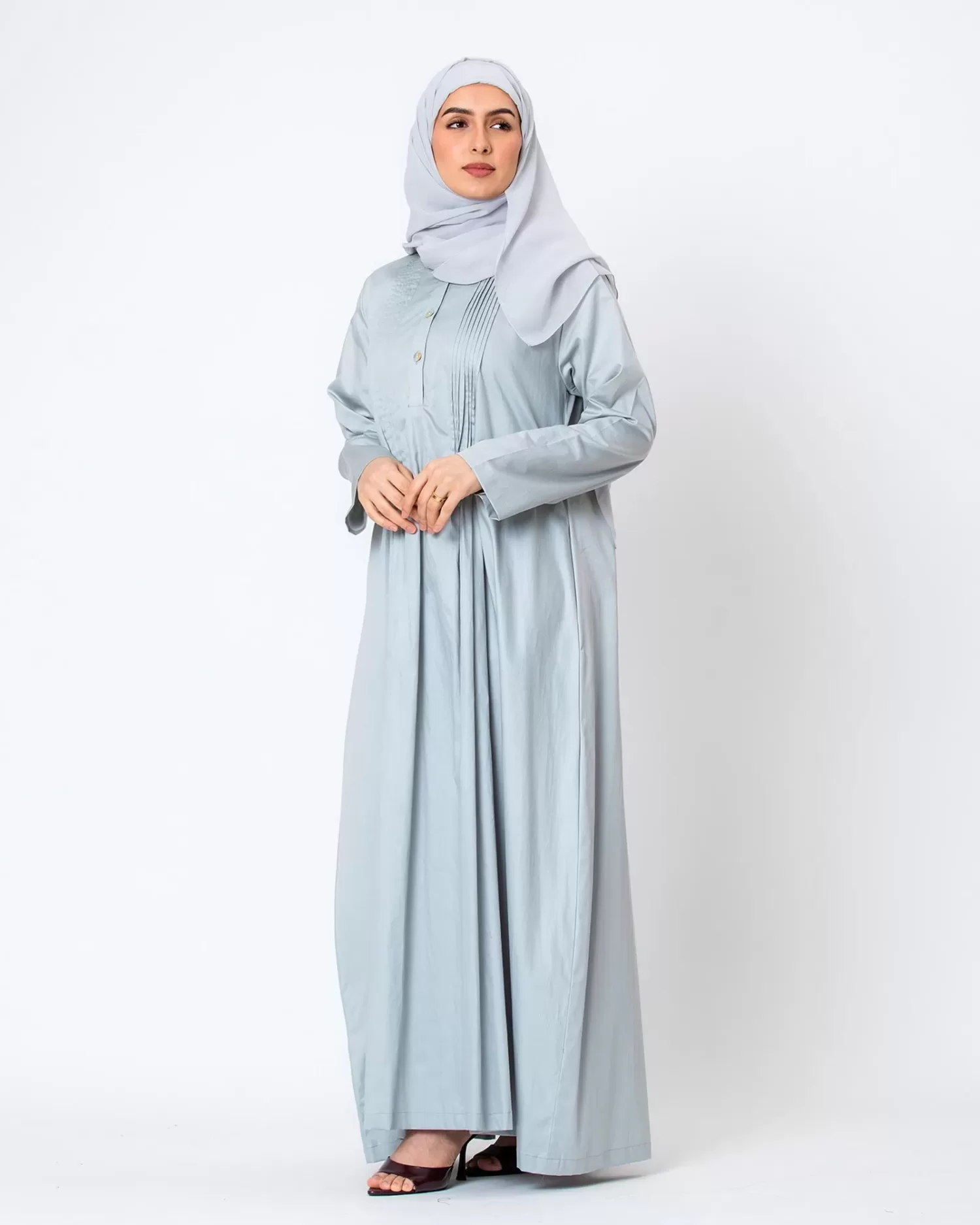 Blossom Hajj - Pleated Cotton Dress Coverup - Image 8