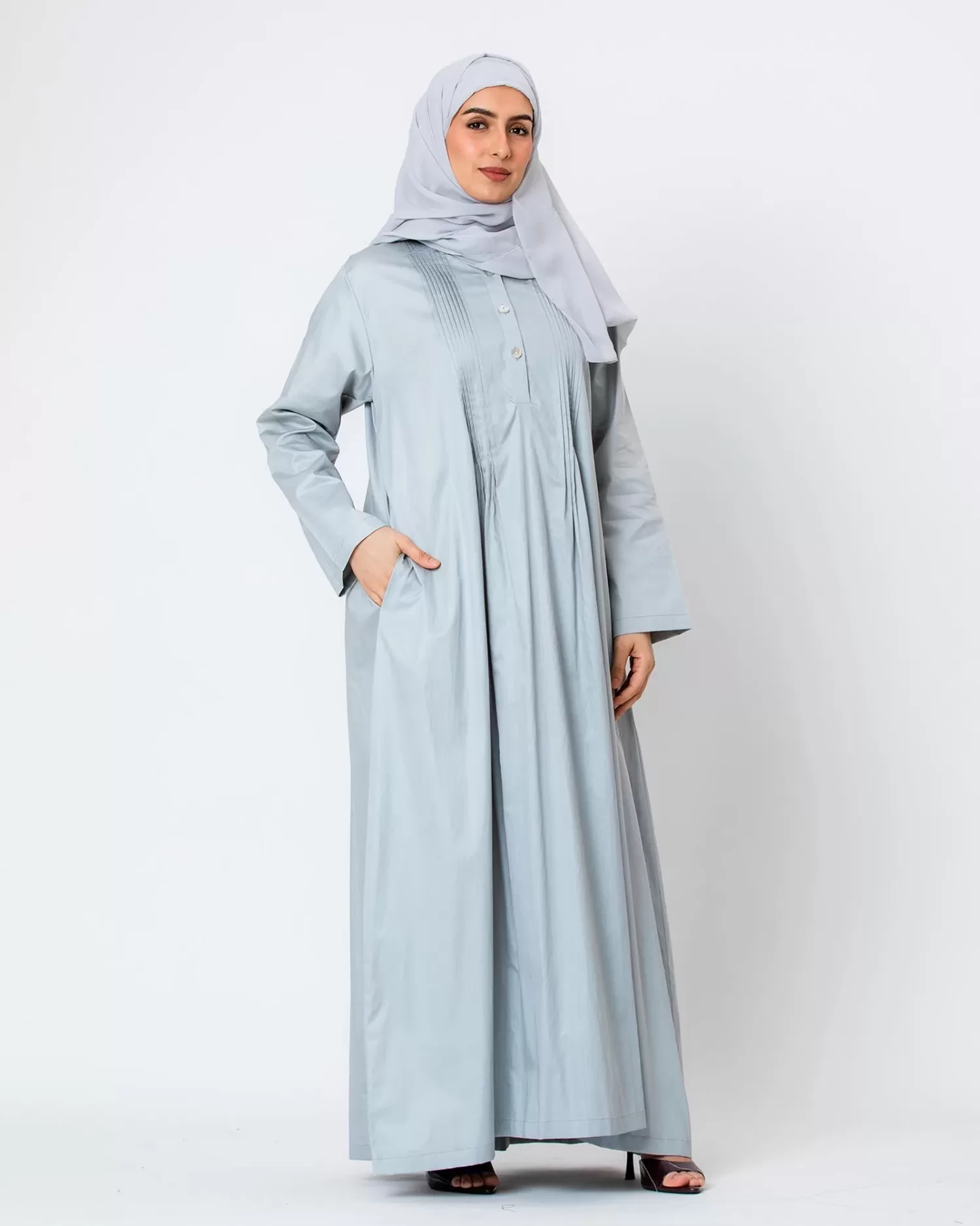 Blossom Hajj - Pleated Cotton Dress Coverup - Image 6