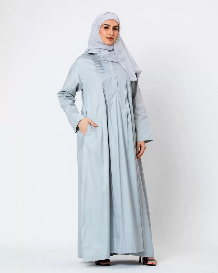 Blossom Hajj - Pleated Cotton Dress Coverup - Image 6
