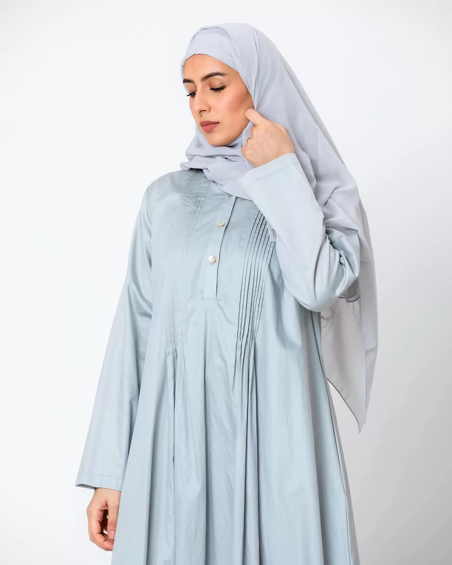 Blossom Hajj - Pleated Cotton Dress Coverup - Image 3