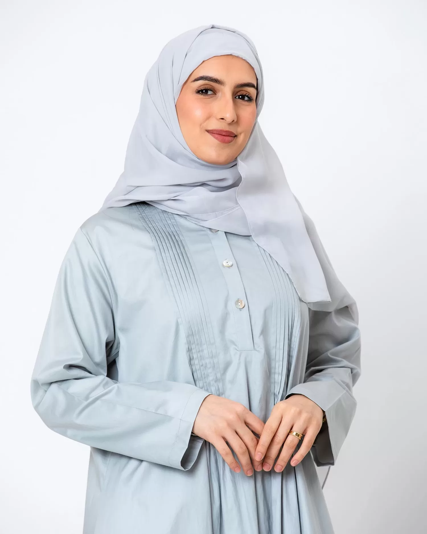 Blossom Hajj - Pleated Cotton Dress Coverup - Image 2