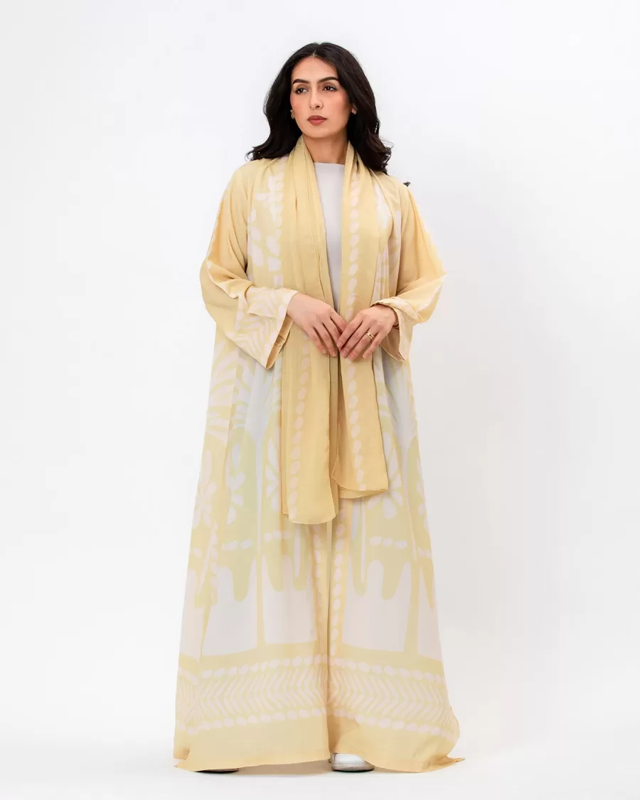 Botanika - Printed Crepe Abaya - Image 5
