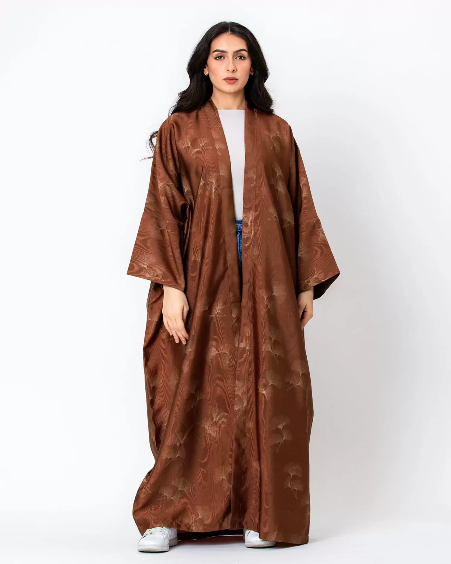 Verde - Printed Silk Viscose Kaftan Abaya - Image 1