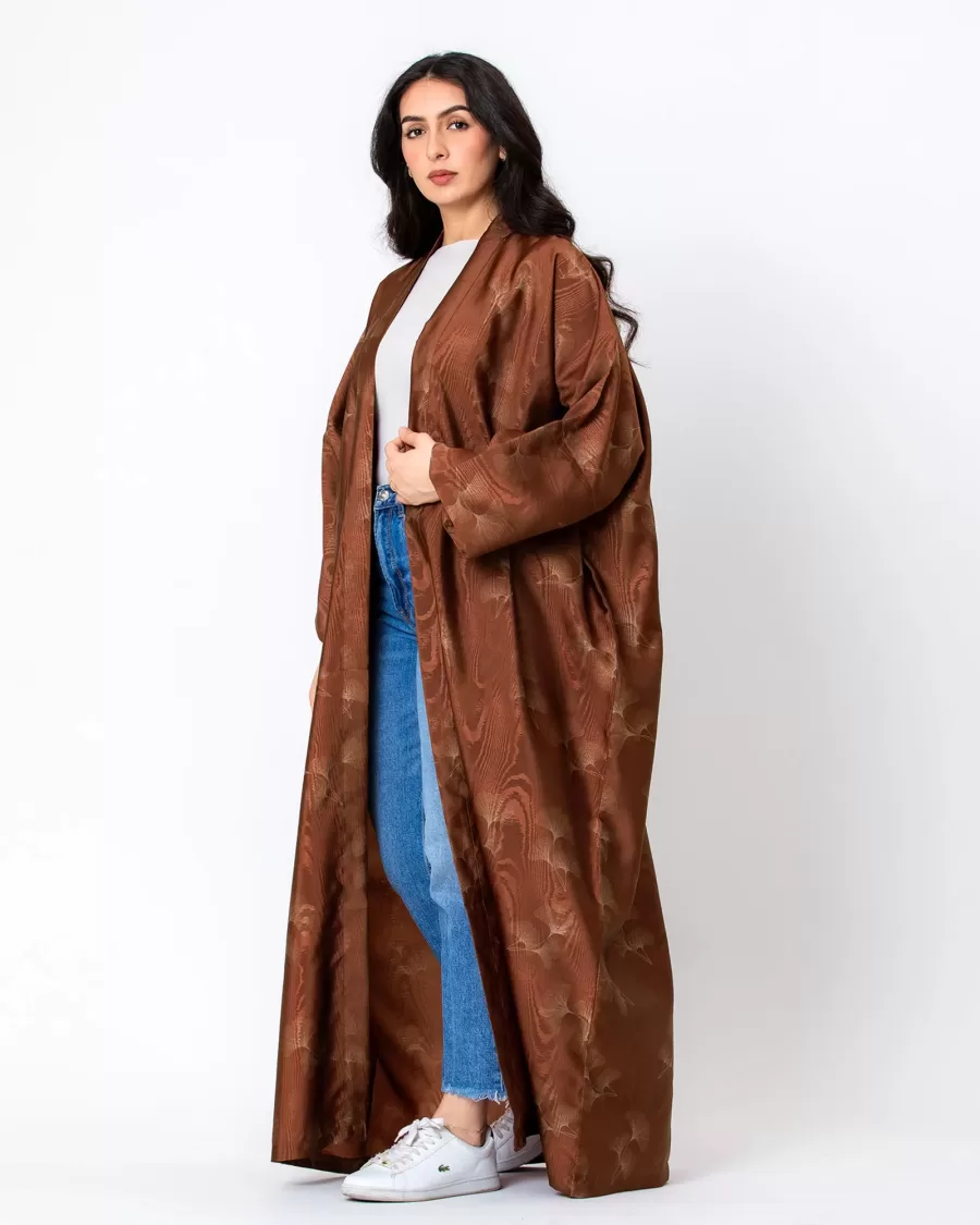 Verde - Printed Silk Viscose Kaftan Abaya - Image 5