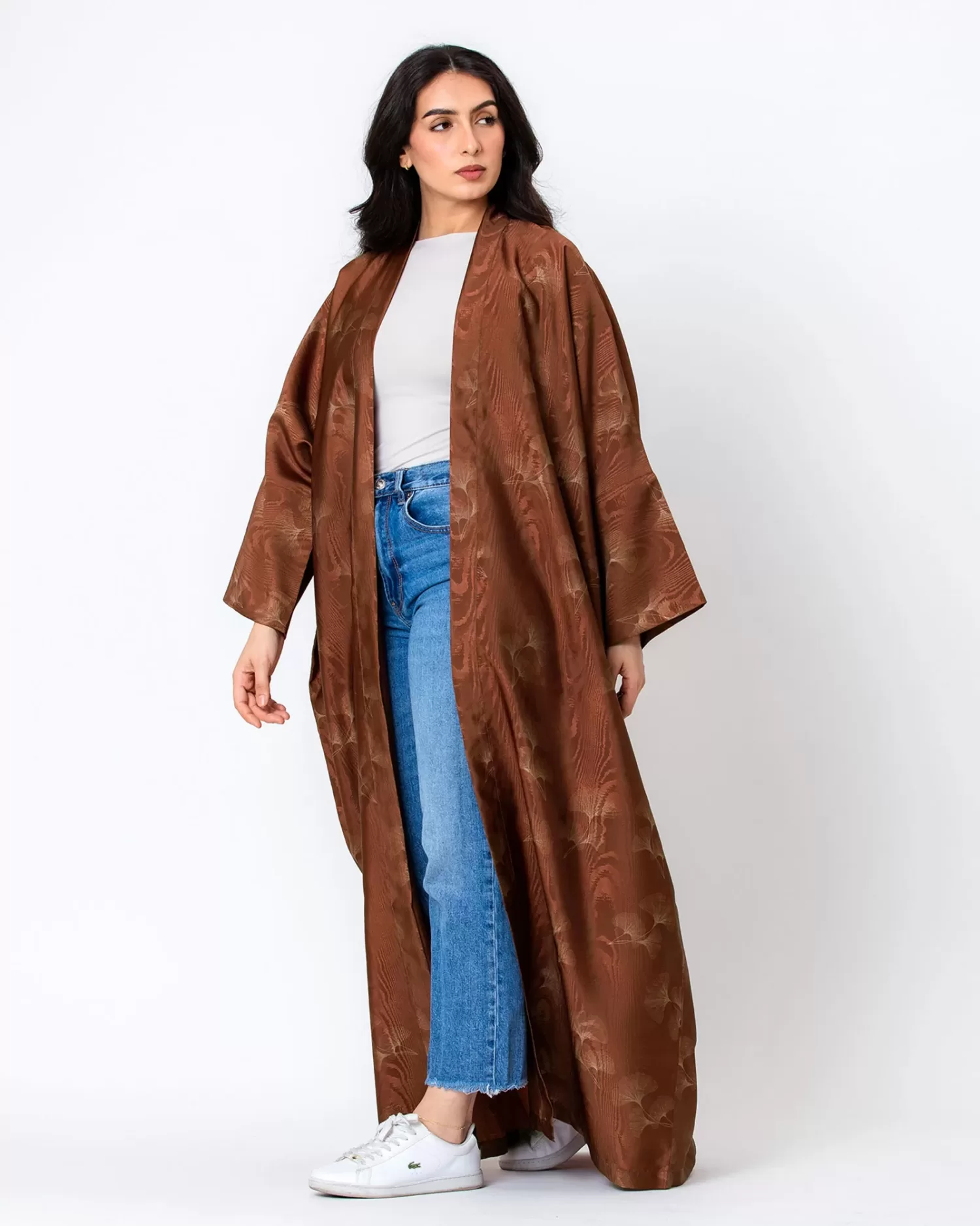 Verde - Printed Silk Viscose Kaftan Abaya - Image 4