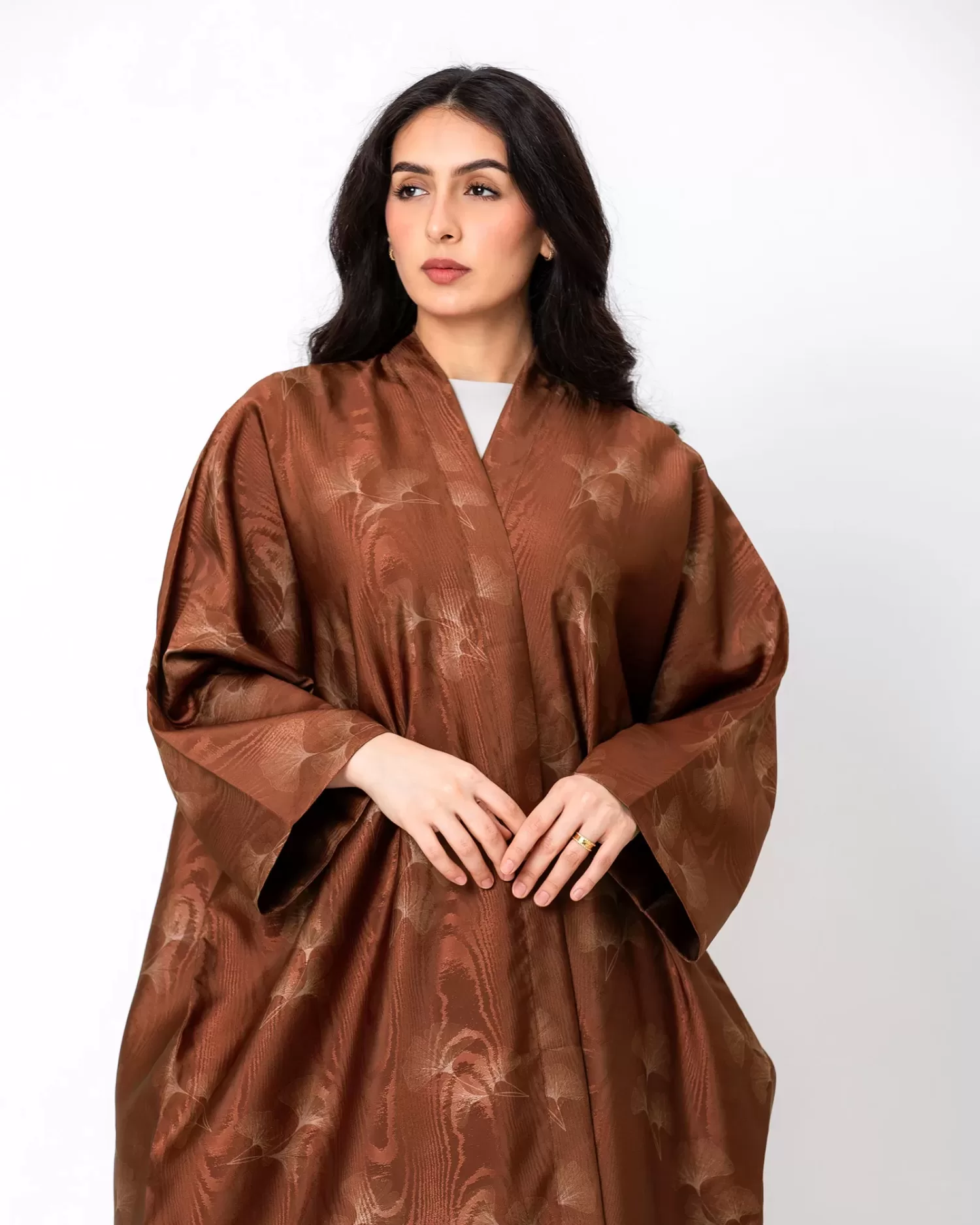 Verde - Printed Silk Viscose Kaftan Abaya - Image 2