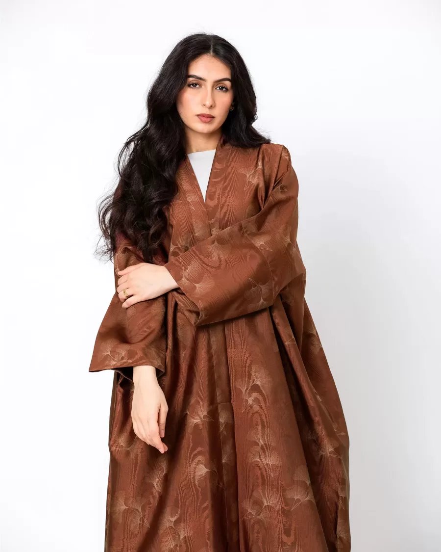 Verde - Printed Silk Viscose Kaftan Abaya - Image 3
