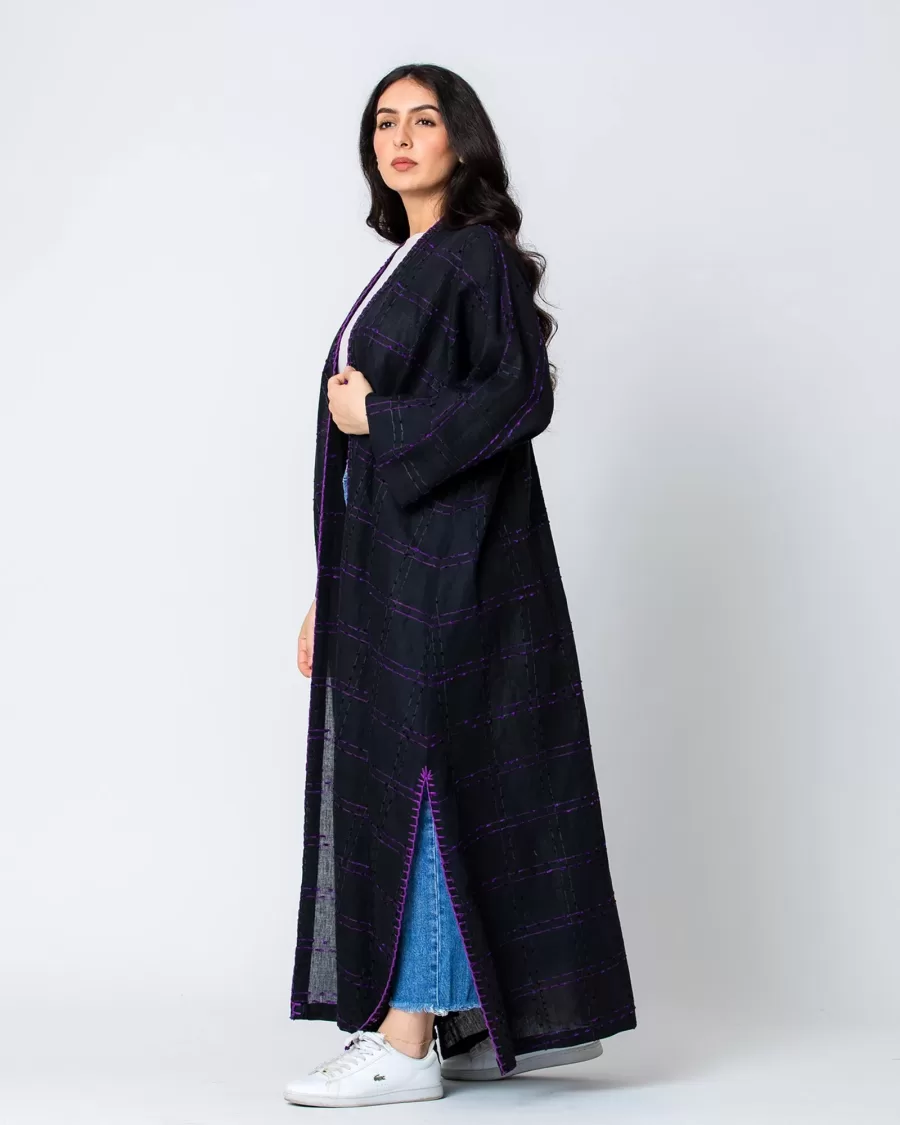 Georgia 2.0 – Linen Kaftan with Needlework Embroidery - Image 5
