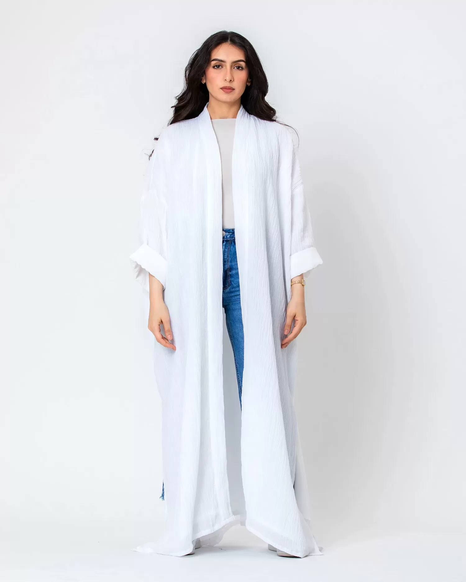 Taylor - Crinkle Cotton Kaftan Abaya - Image 1