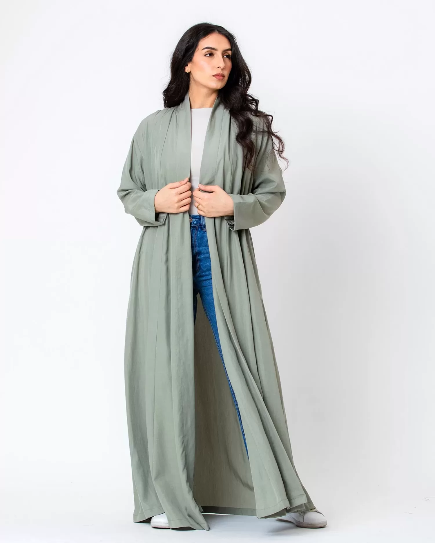 Taurus 2.0 - Linen Abaya with Pleats - Image 3