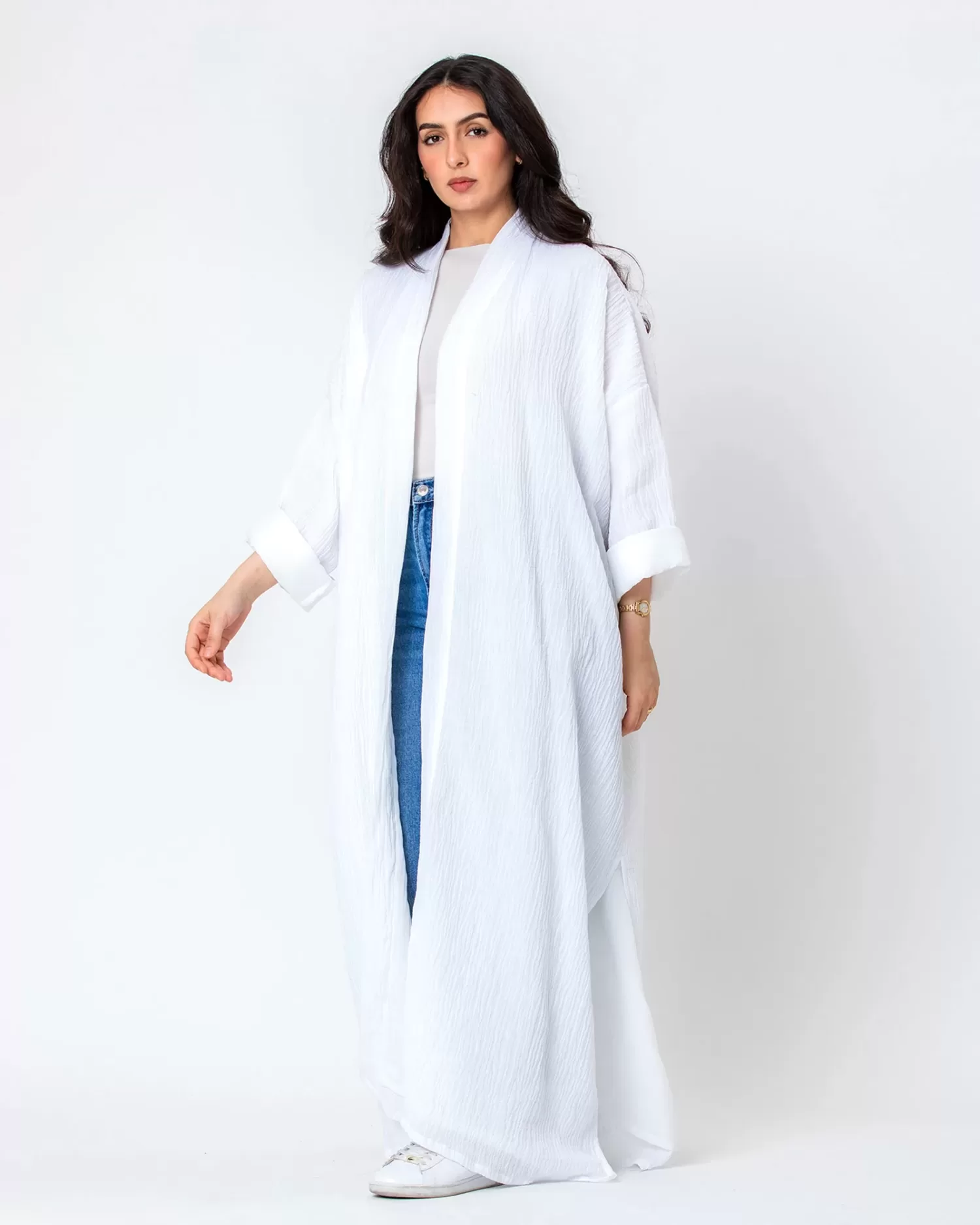 Taylor - Crinkle Cotton Kaftan Abaya - Image 3