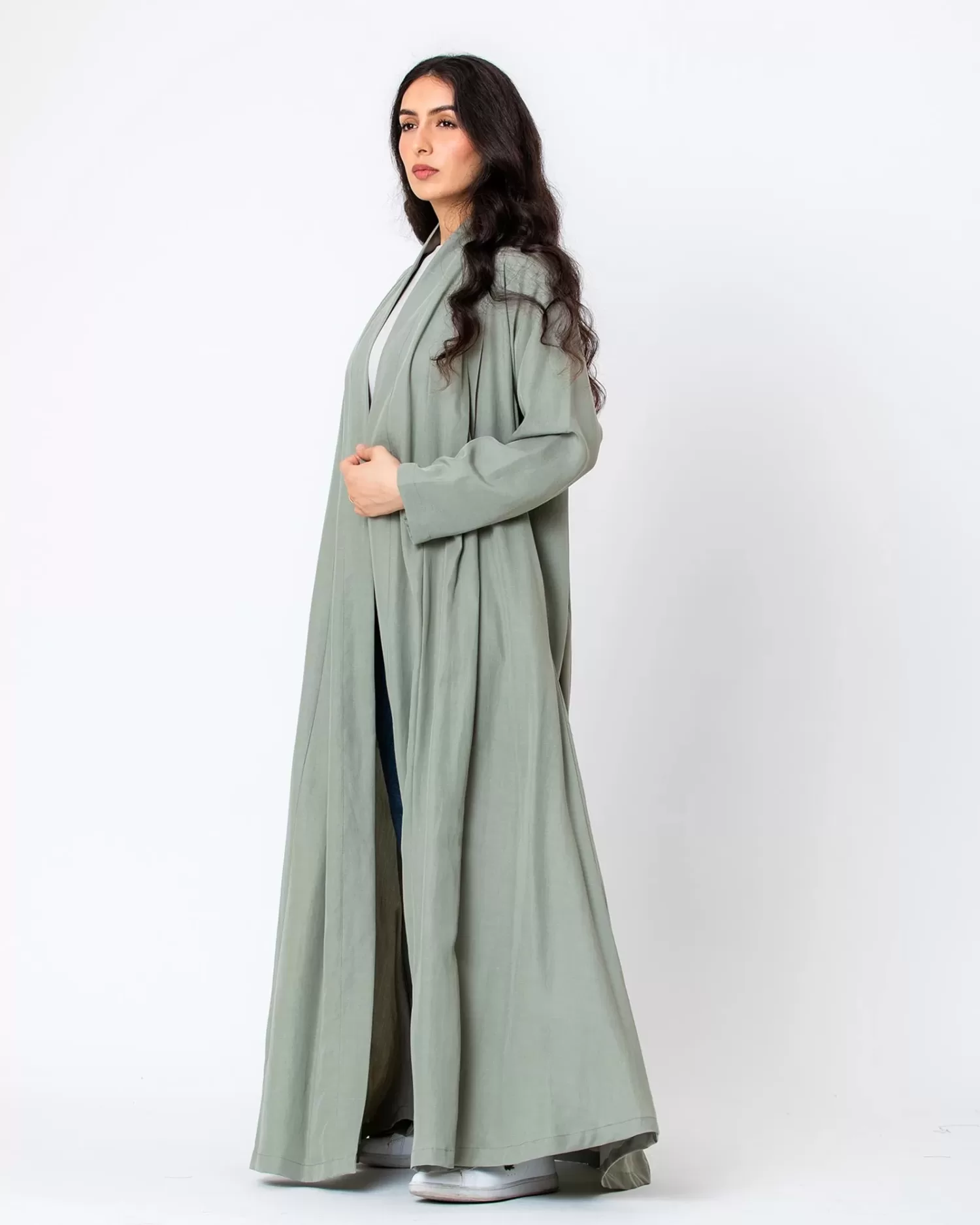 Taurus 2.0 - Linen Abaya with Pleats - Image 4