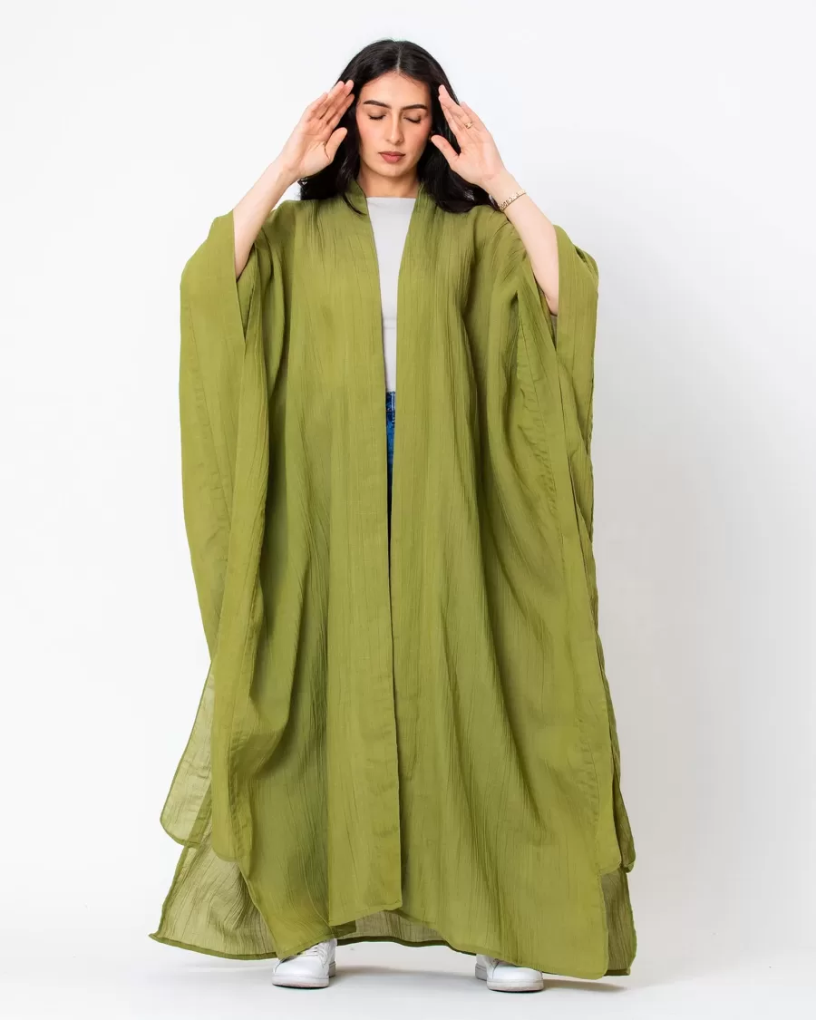 Azure - Crinkle Cotton Kaftan Abaya - Image 3