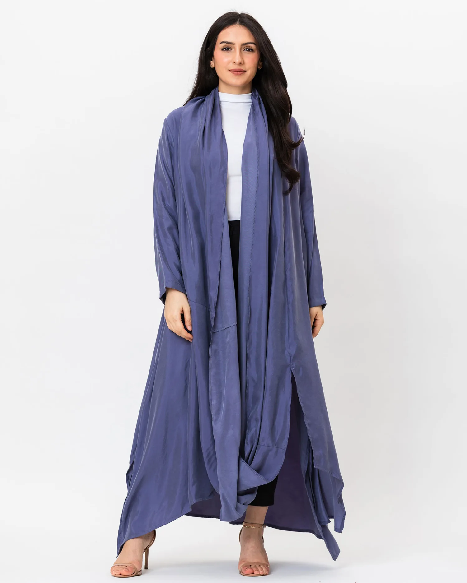 Anna - Asymmetrical Washed Silk Abaya - Image 1