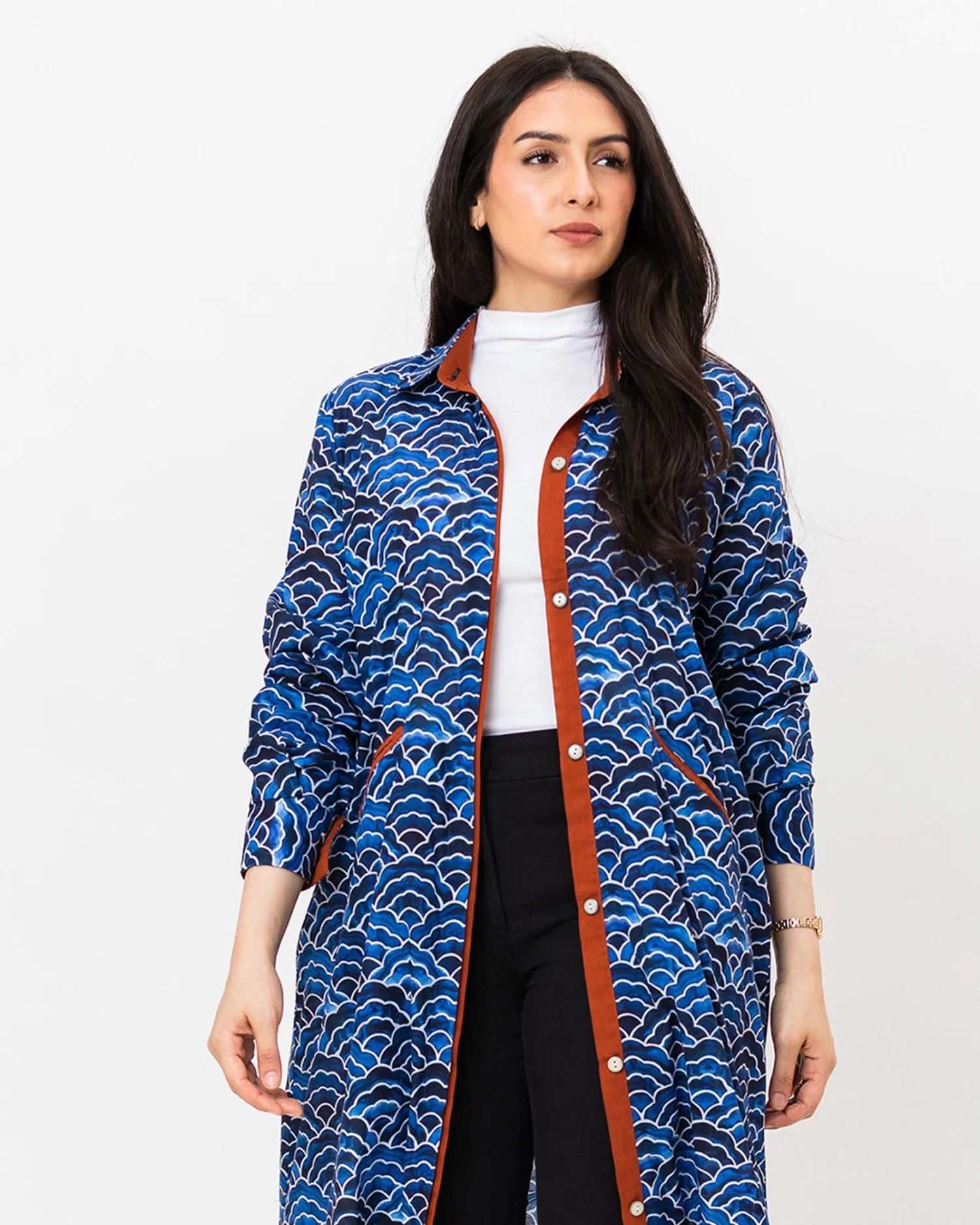 Cacao - Print Cotton Shirt - Image 2