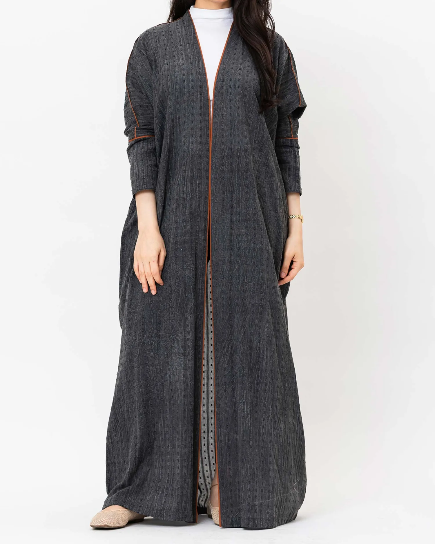 Gelato - Textured Cotton Abaya - Image 1