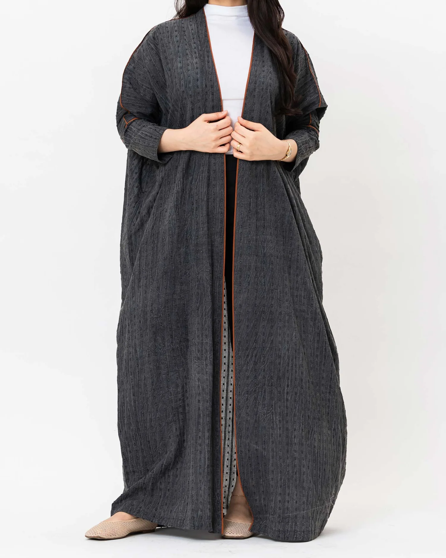 Gelato - Textured Cotton Abaya - Image 3