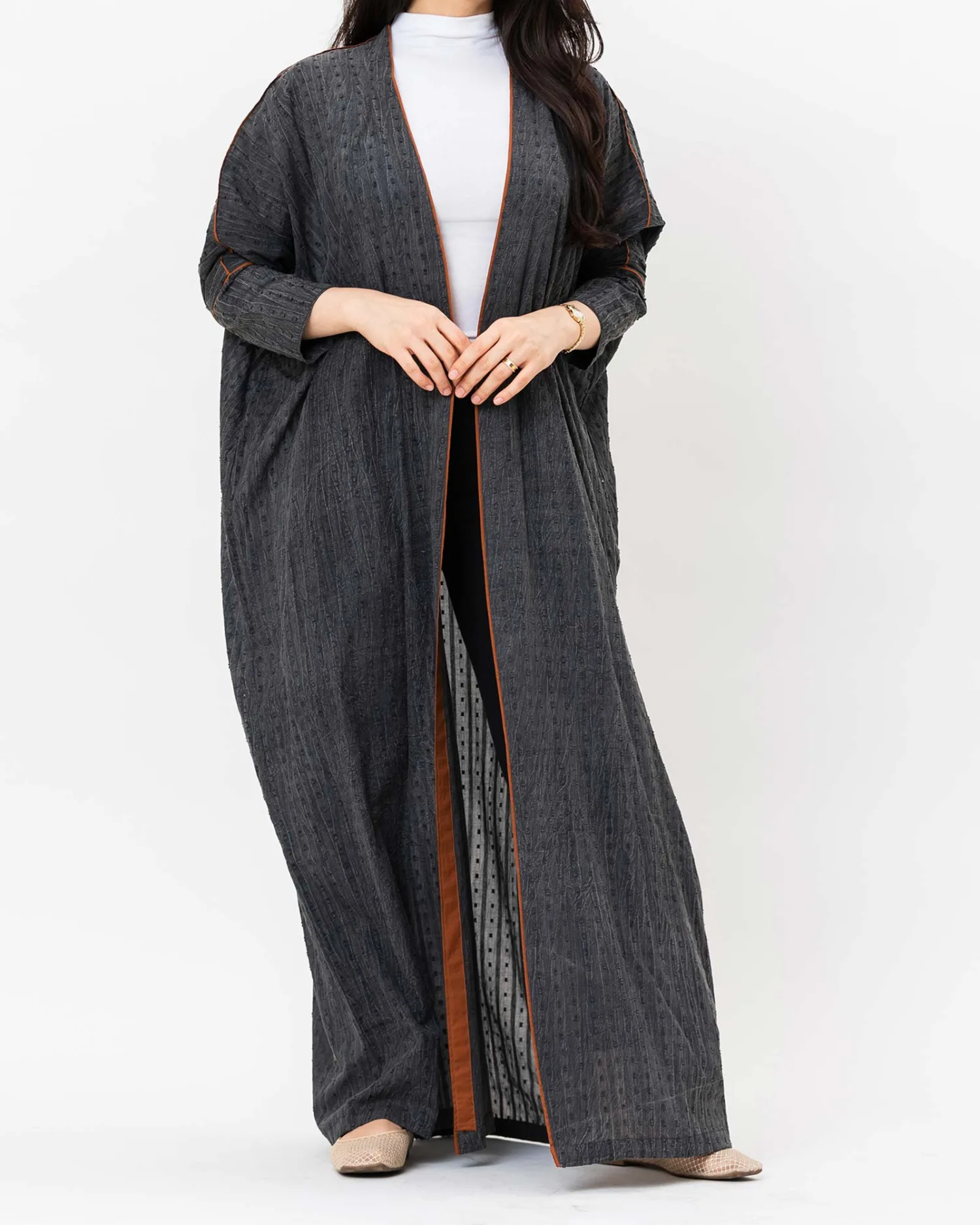 Gelato - Textured Cotton Abaya - Image 6