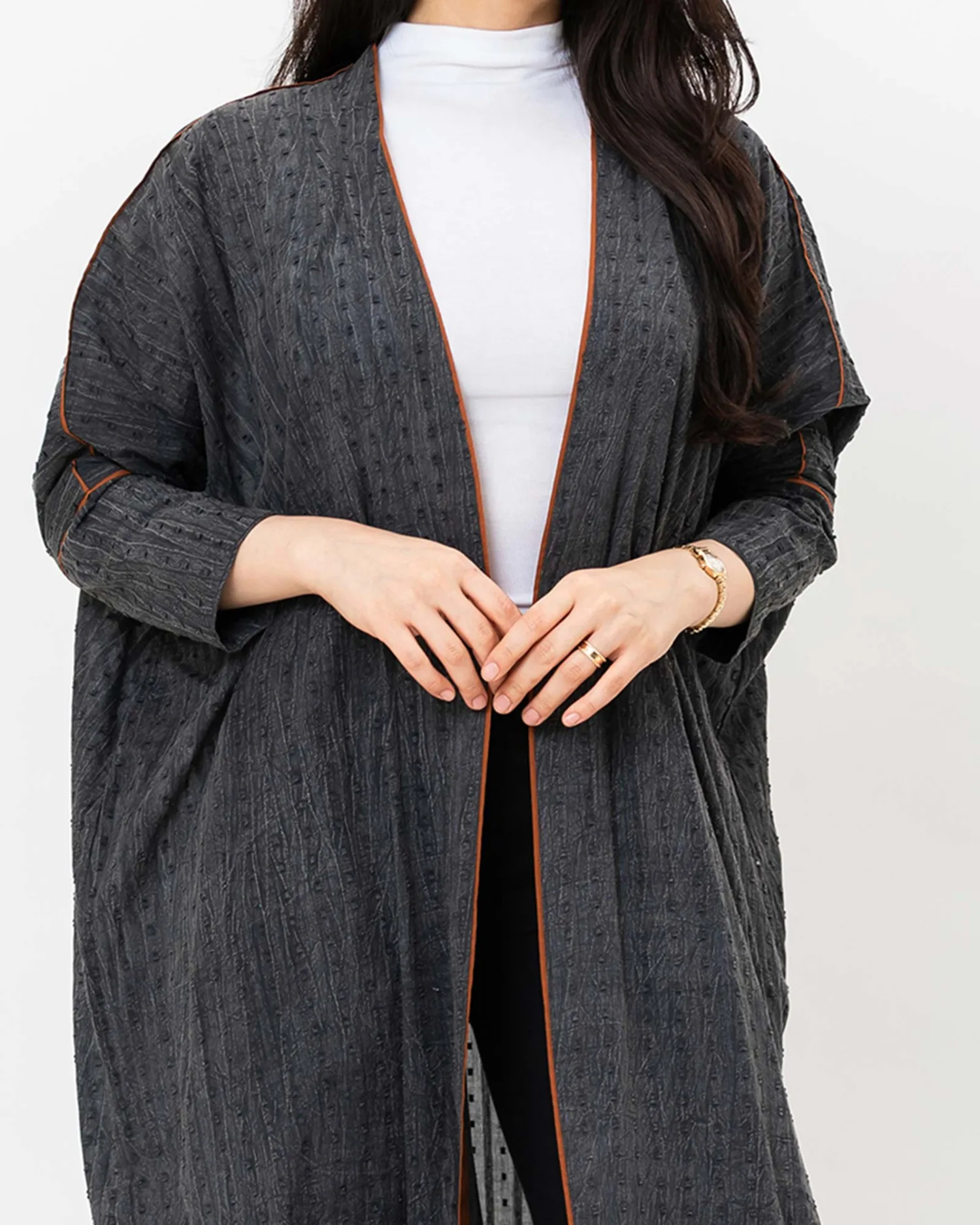 Gelato - Textured Cotton Abaya - Image 2