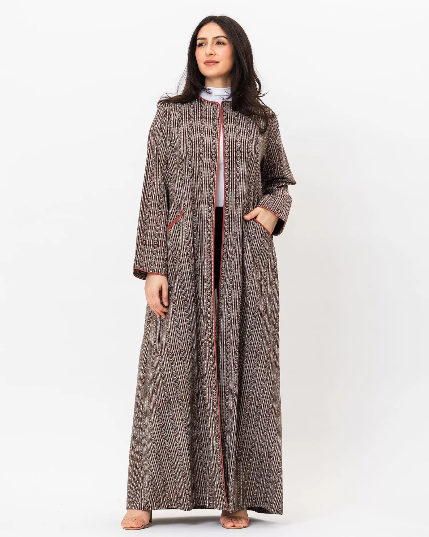 Bonita - Print Cotton Abaya with Pockets - Image 4