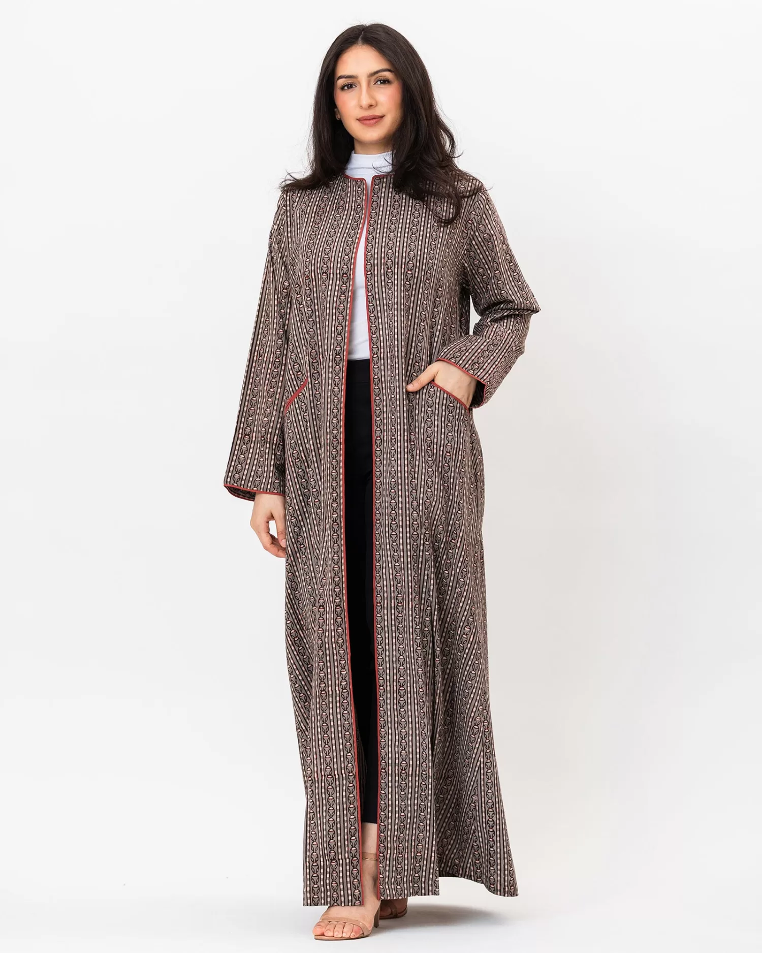 Bonita - Print Cotton Abaya with Pockets - Image 3