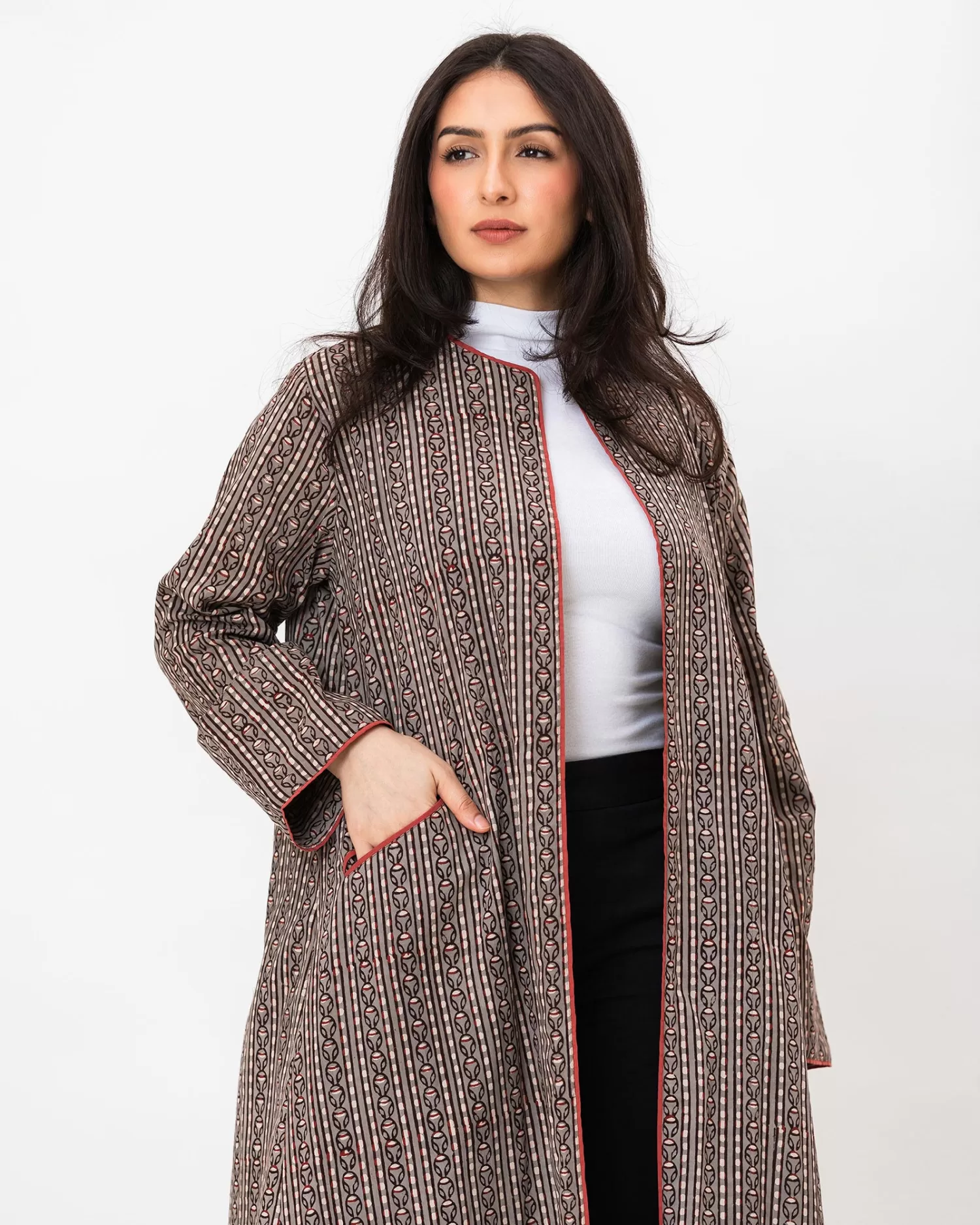 Bonita - Print Cotton Abaya with Pockets - Image 2