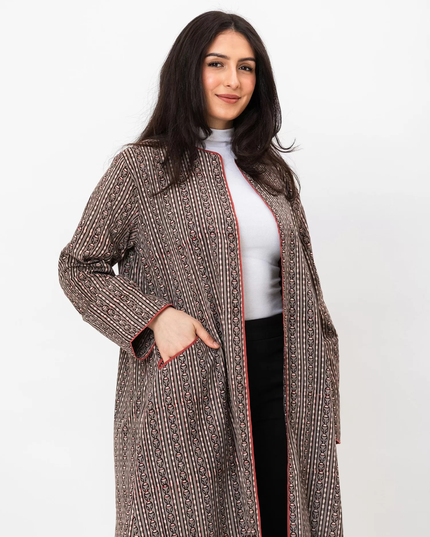 Bonita - Print Cotton Abaya with Pockets - Image 6