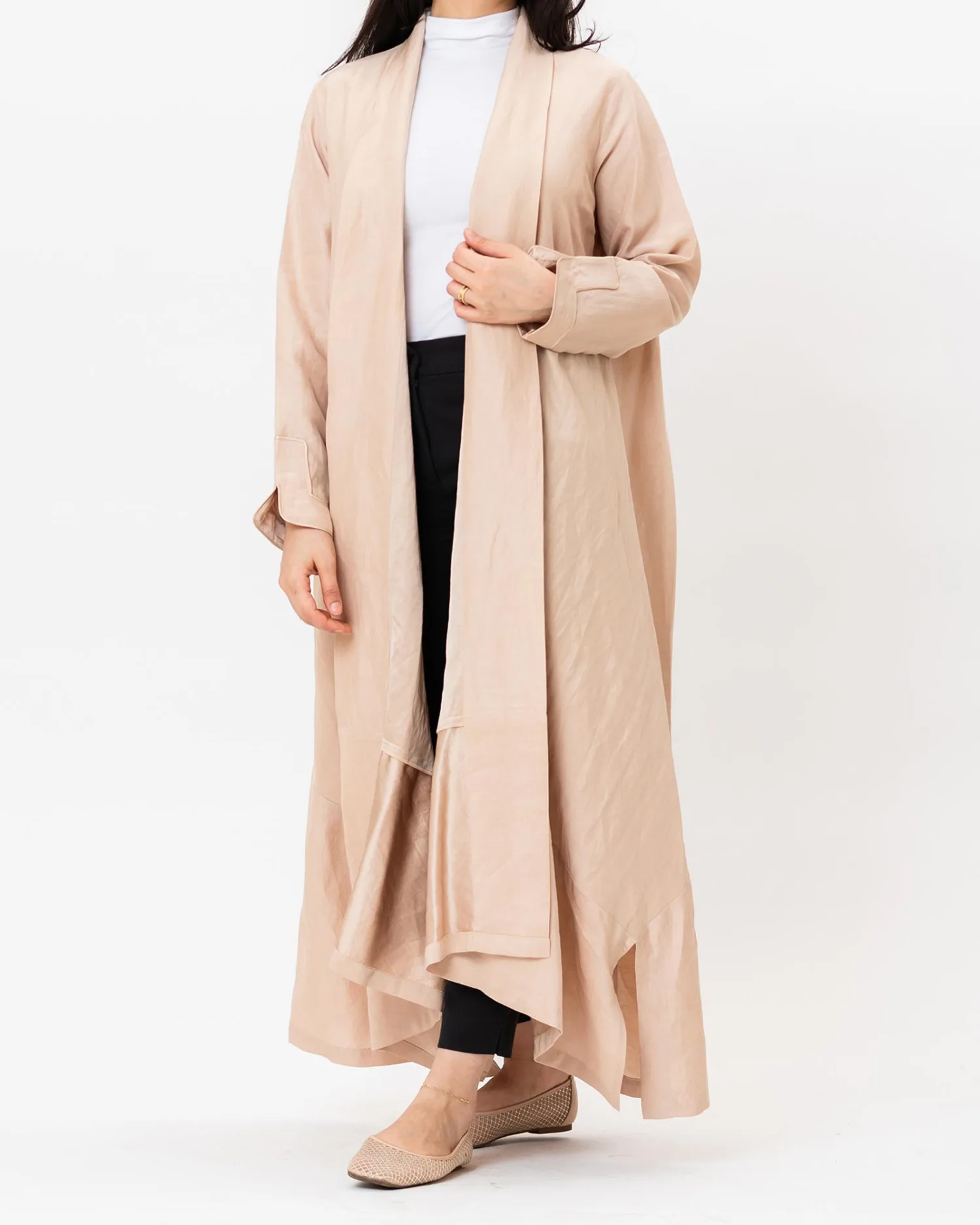 Anatolia - Flared Asymmetrical Linen Abaya - Image 6