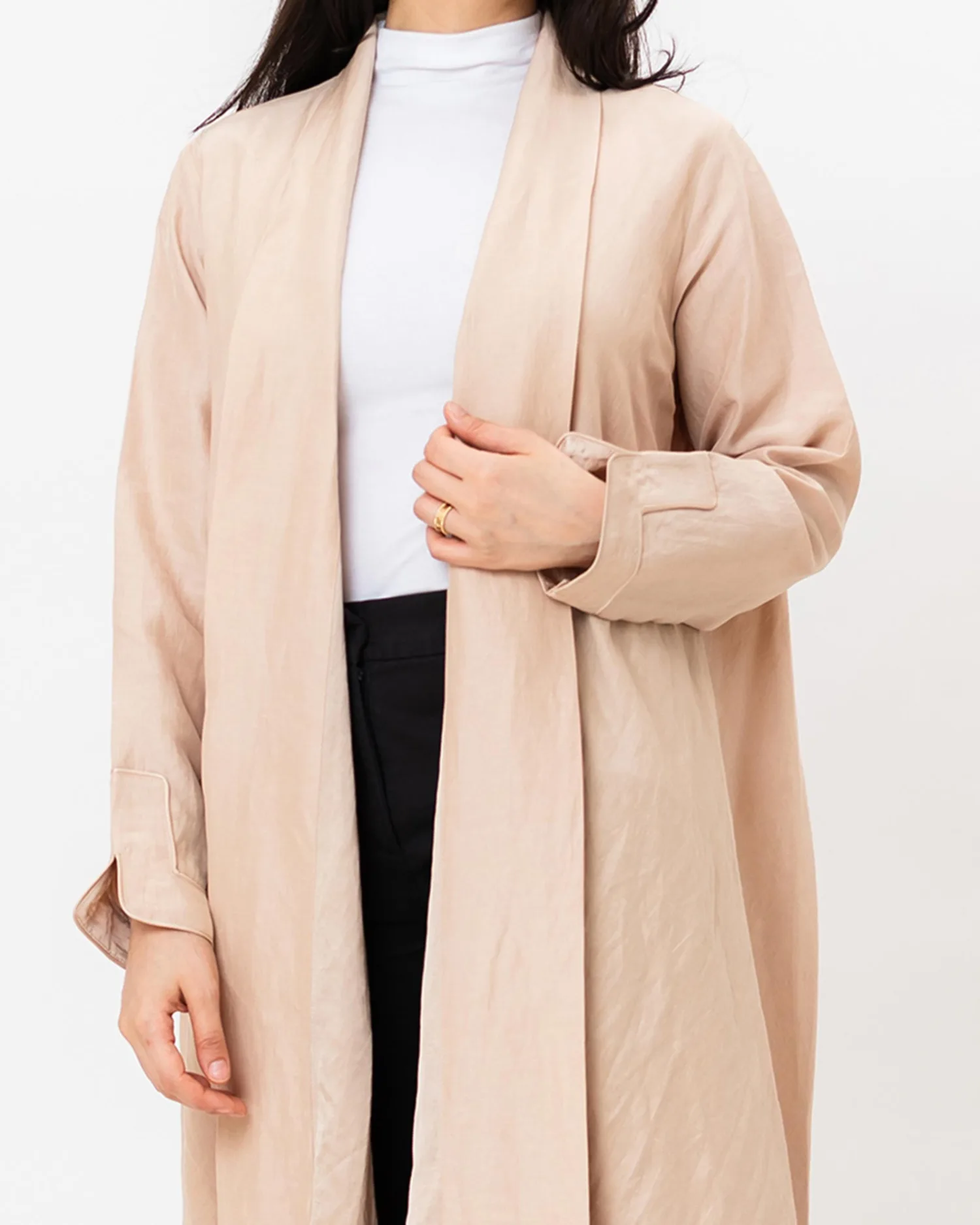 Anatolia - Flared Asymmetrical Linen Abaya - Image 2