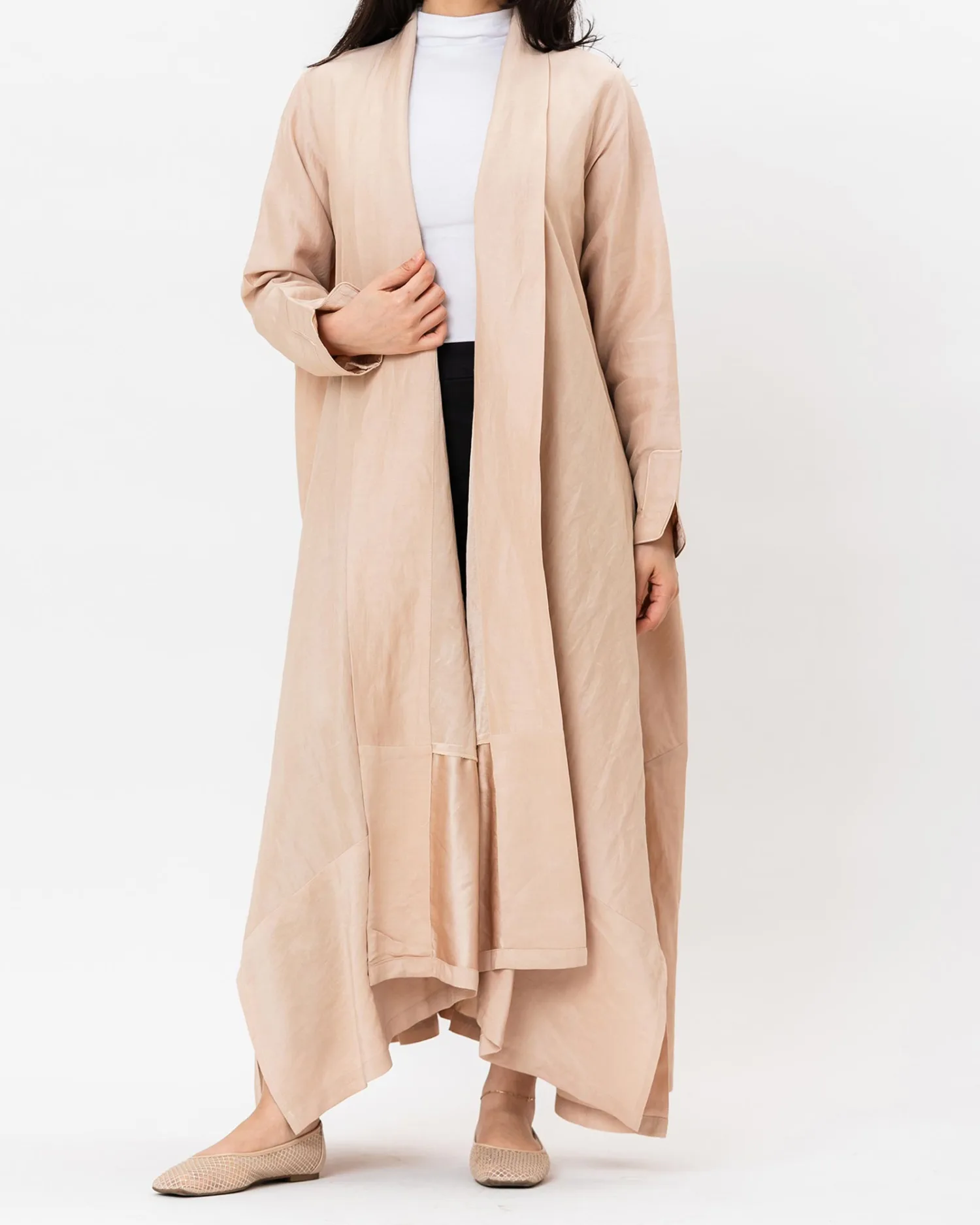 Anatolia - Flared Asymmetrical Linen Abaya - Image 5
