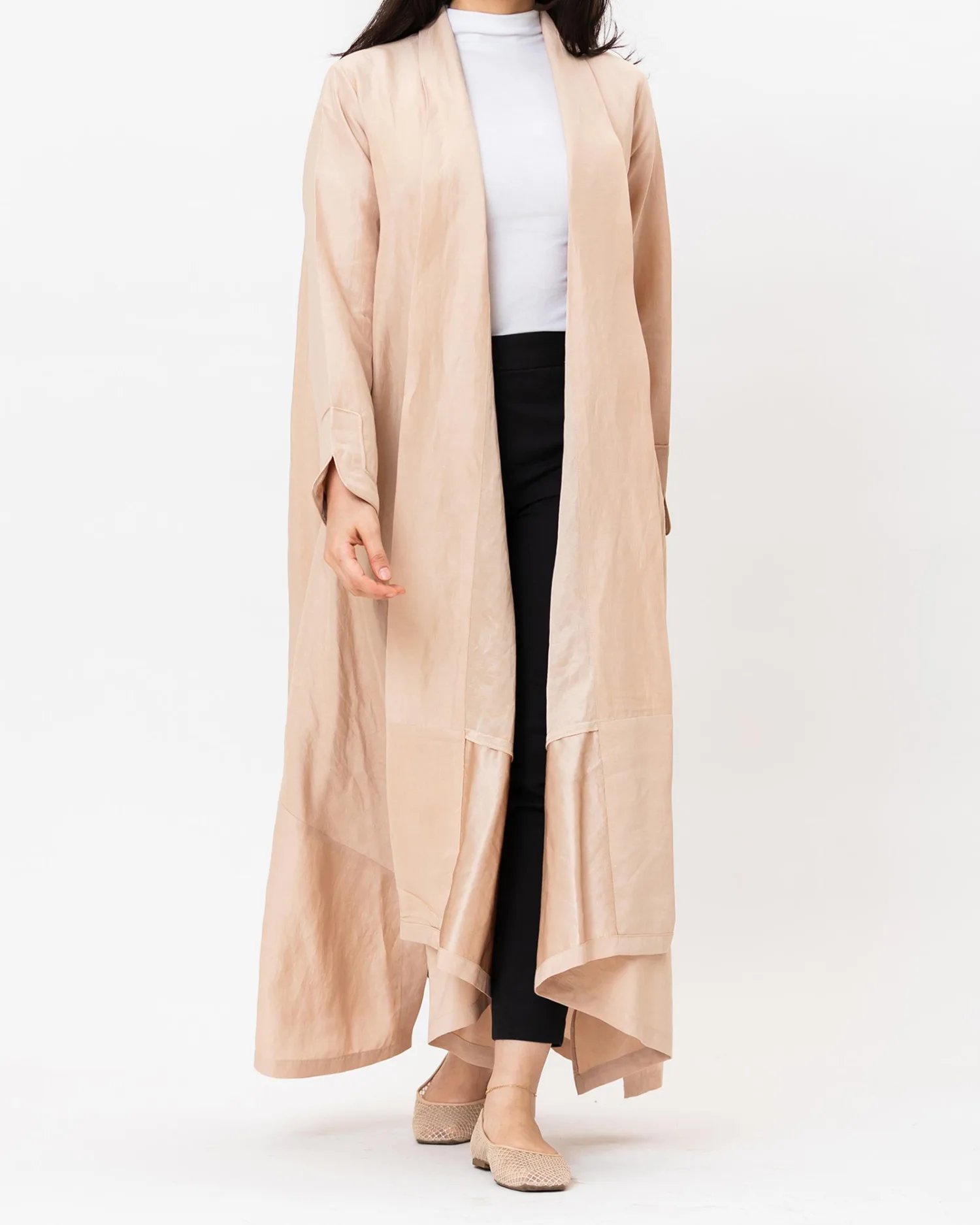 Anatolia - Flared Asymmetrical Linen Abaya - Image 4