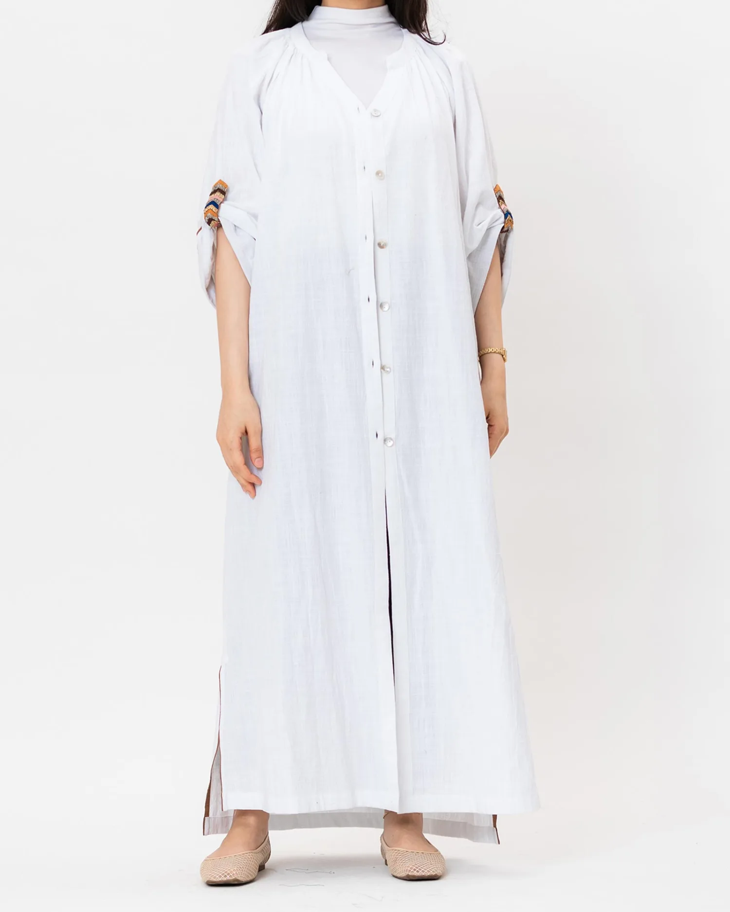 Luna - Embroidered Linen Shirt - Image 1
