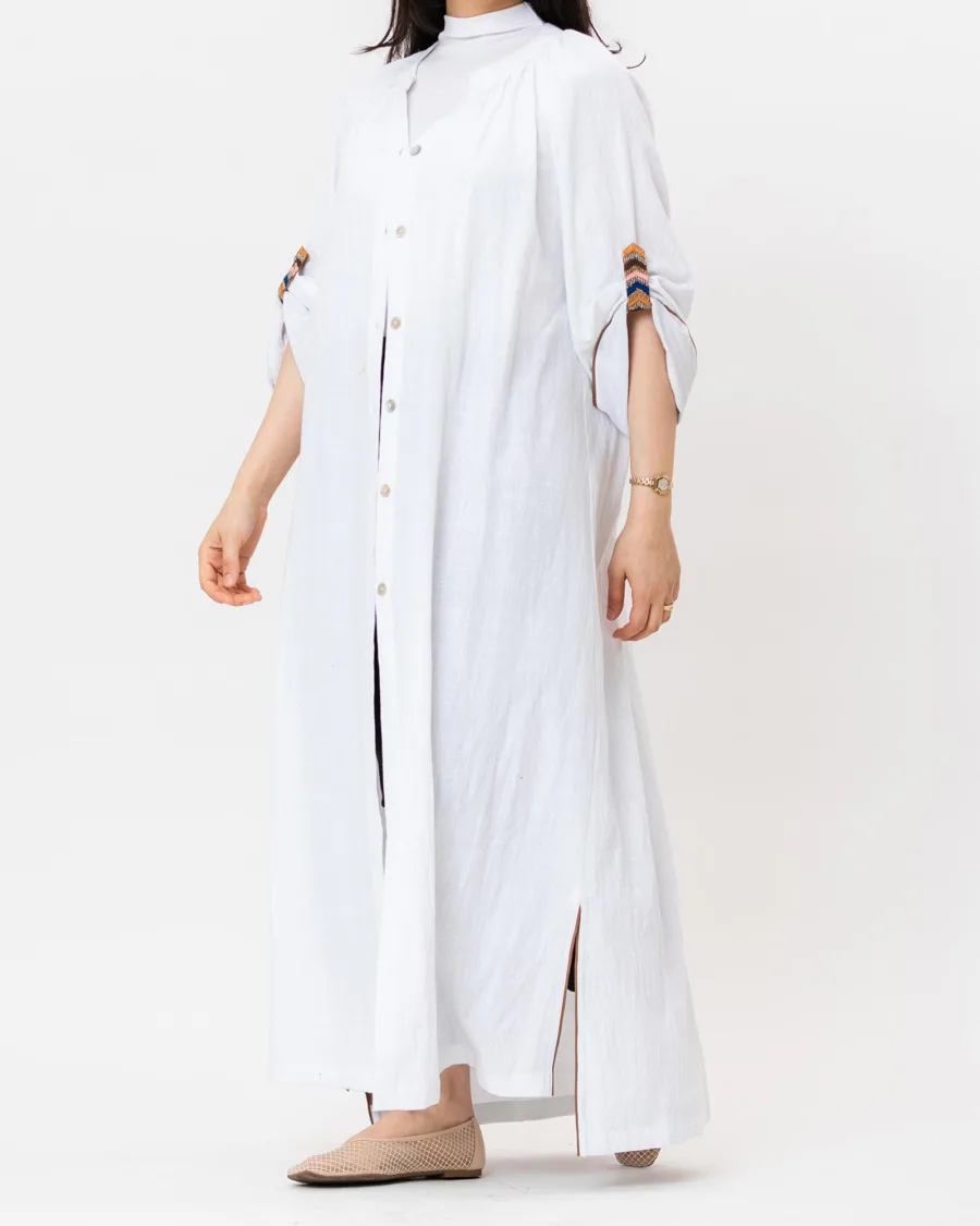 Luna - Embroidered Linen Shirt - Image 4