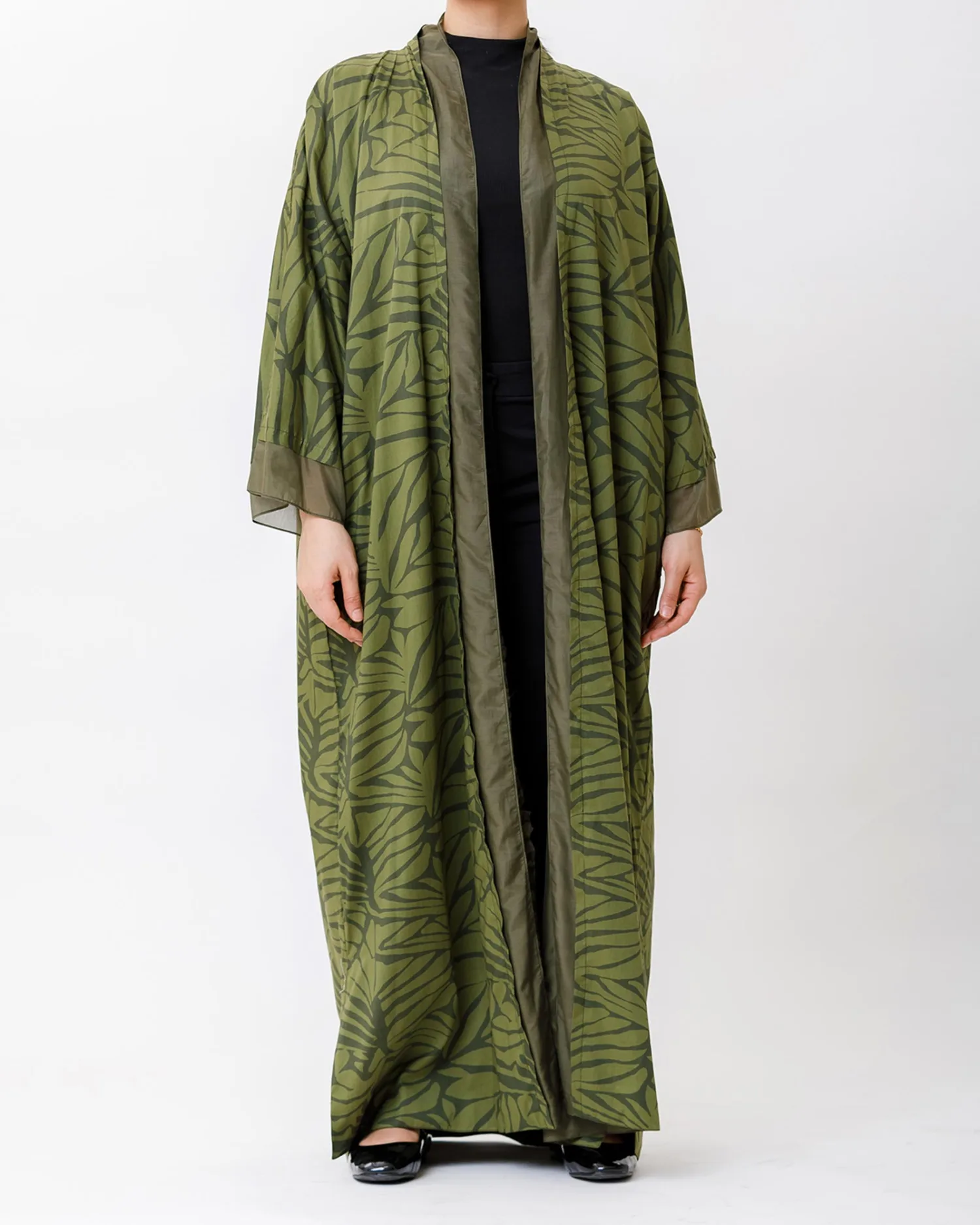 Verde 2.0 - Printed Cotton Abaya - Image 1