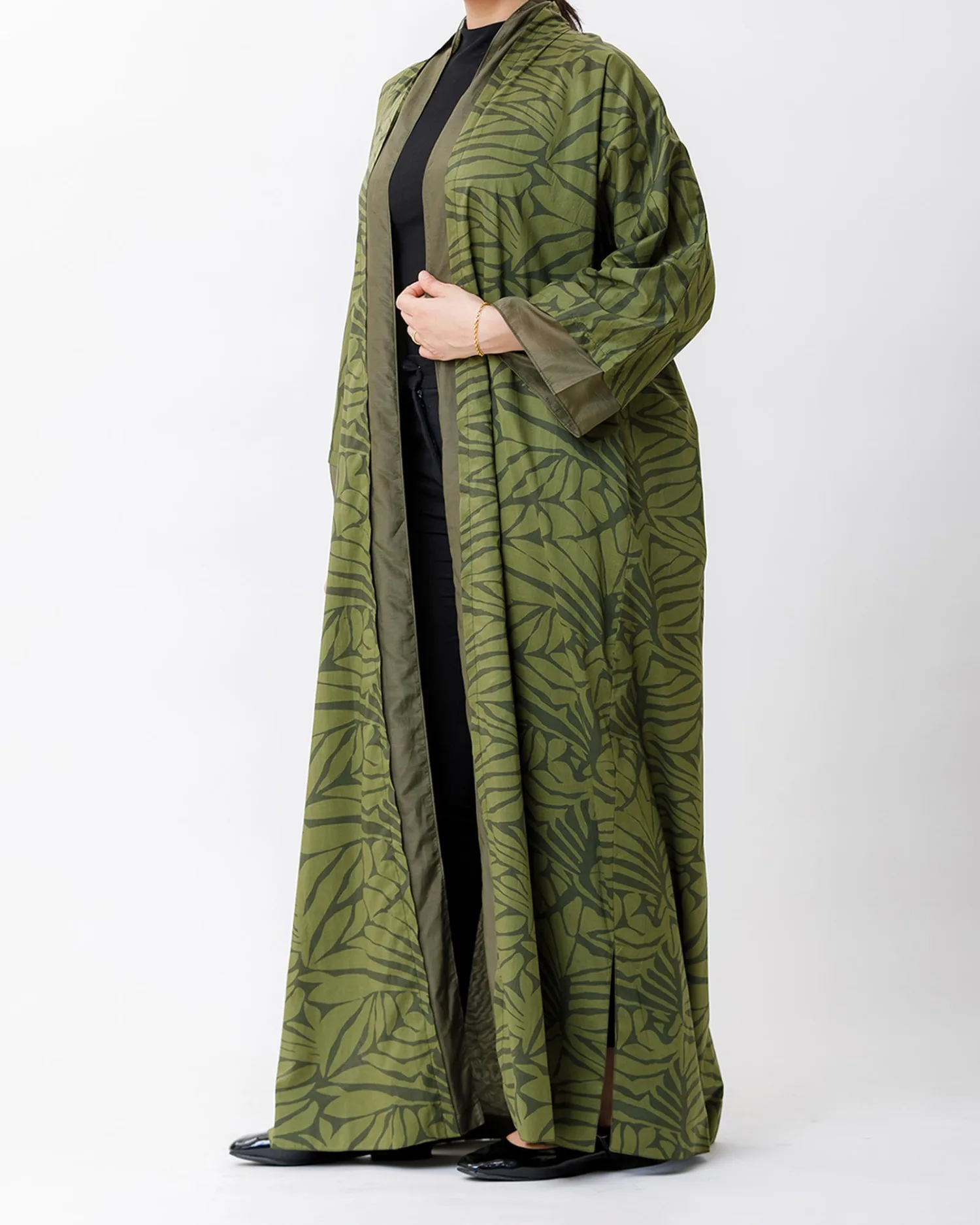 Verde 2.0 - Printed Cotton Abaya - Image 5