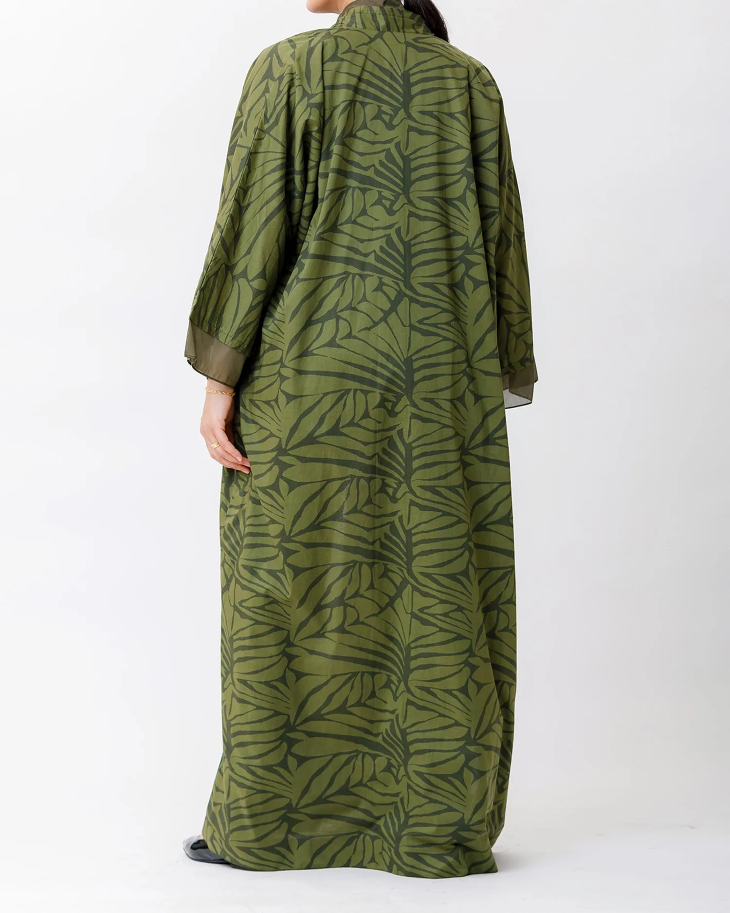 Verde 2.0 - Printed Cotton Abaya - Image 6