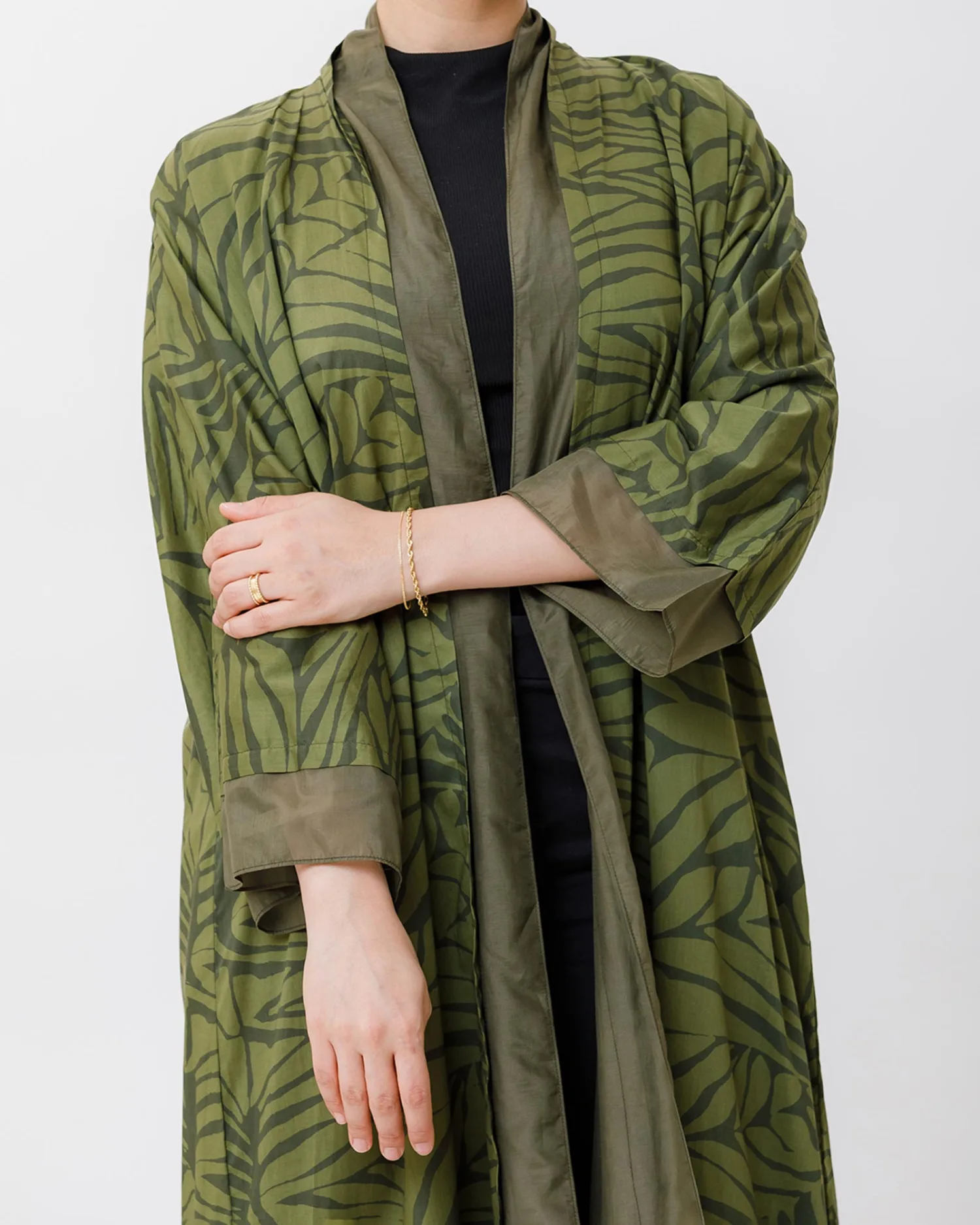 Verde 2.0 - Printed Cotton Abaya - Image 3