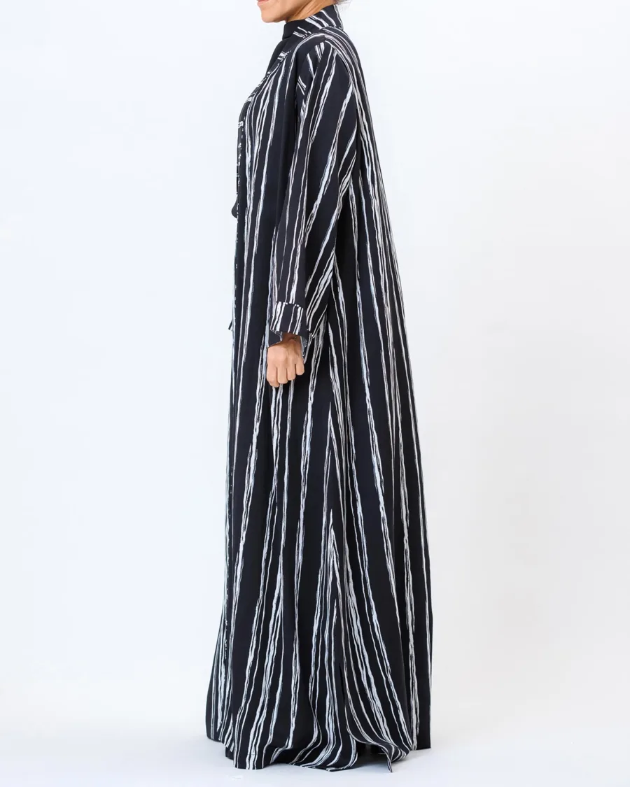  Brass 2.0 – Striped Flared Abaya - Image 5