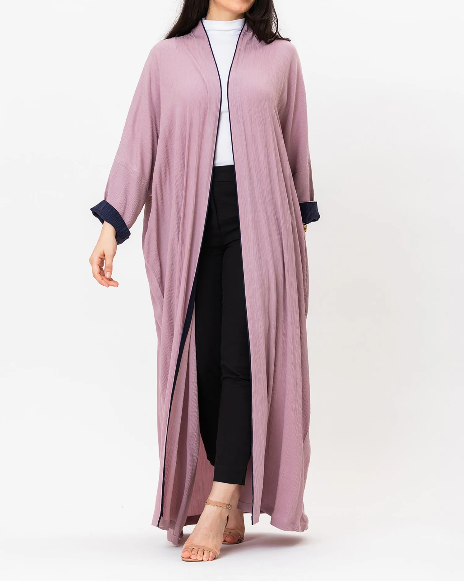 Gloria - Crinkle Linen Bisht Abaya - Image 6