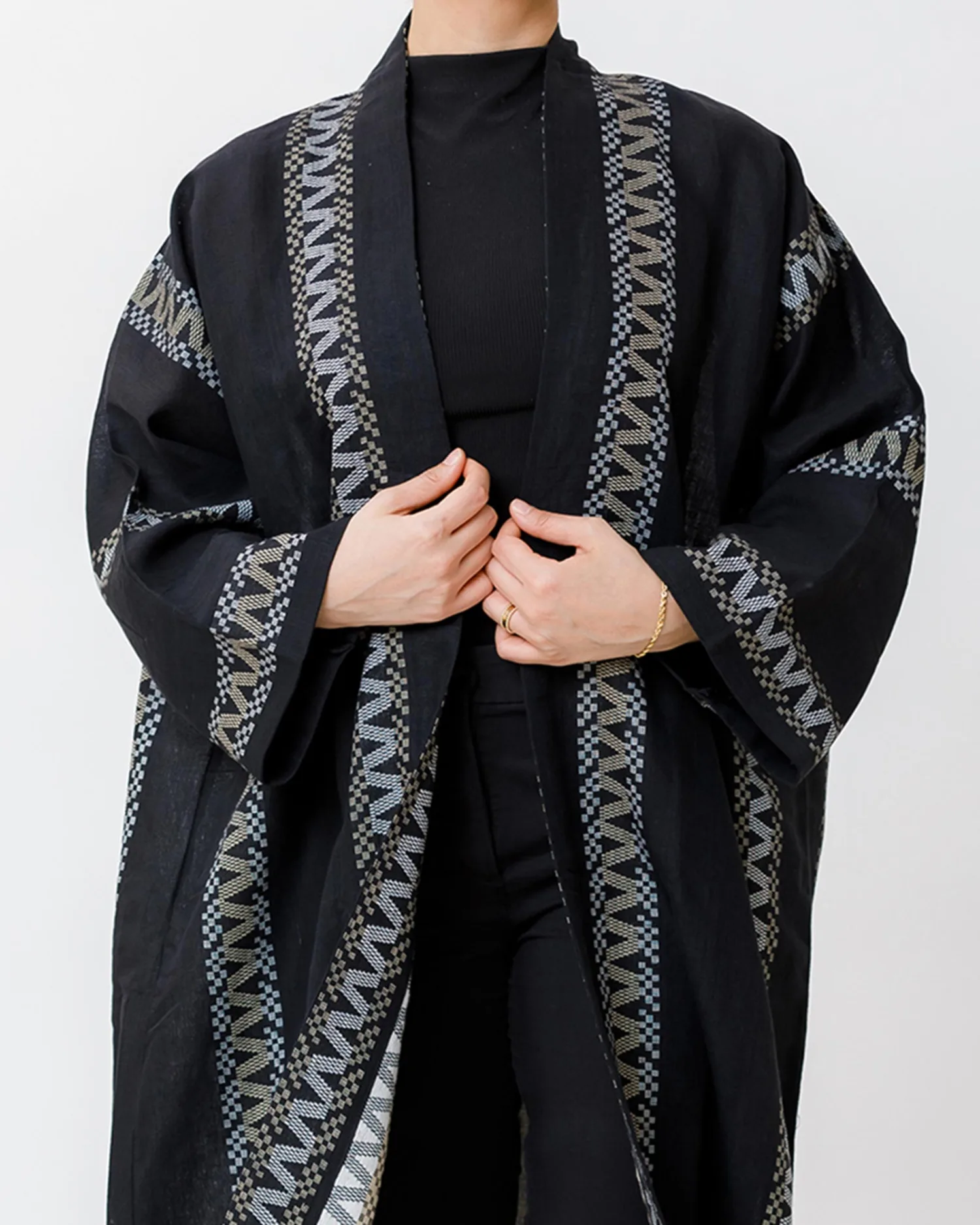 Aria Fringe - Woven Linen Kaftan Abaya - Image 2