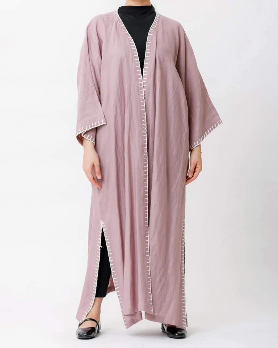 Virgo - Needlework Linen Kaftan - Image 3