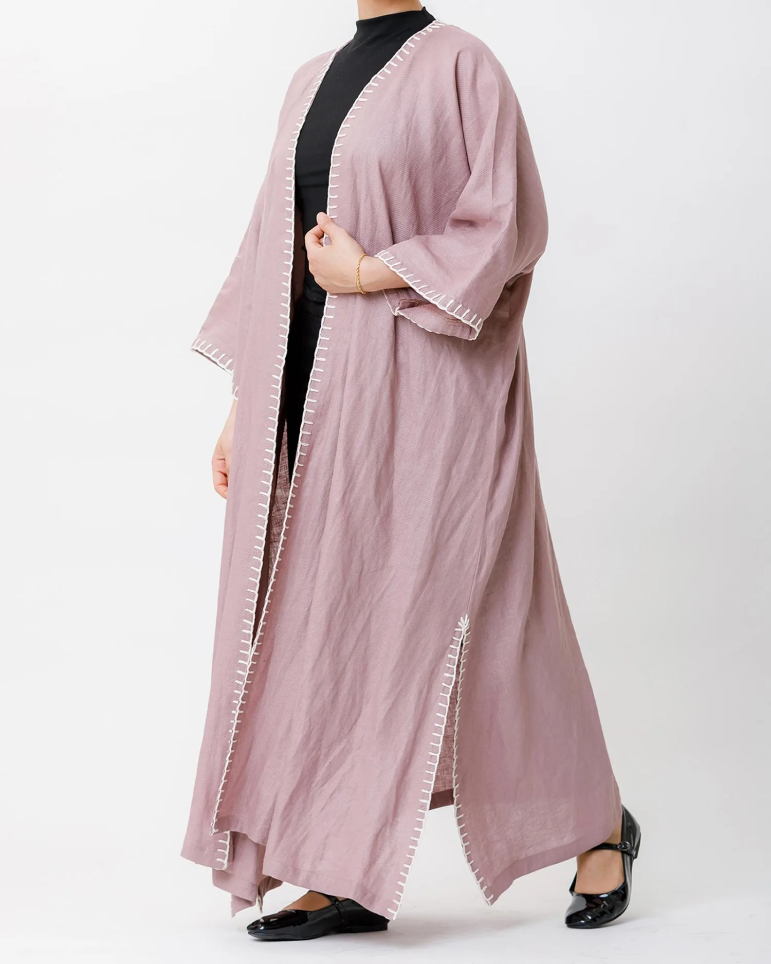 Virgo - Needlework Linen Kaftan - Image 5