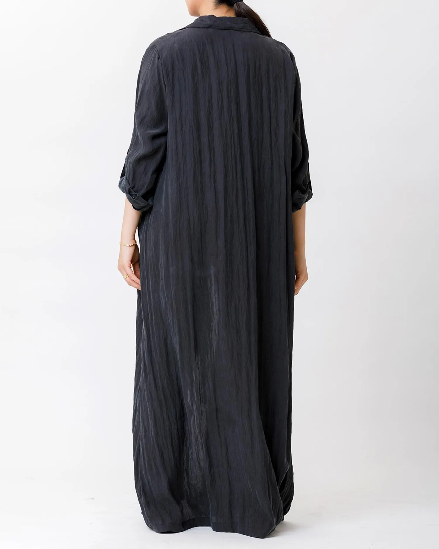 Agnes - Stonewashed Silk Long Shirt - Image 6