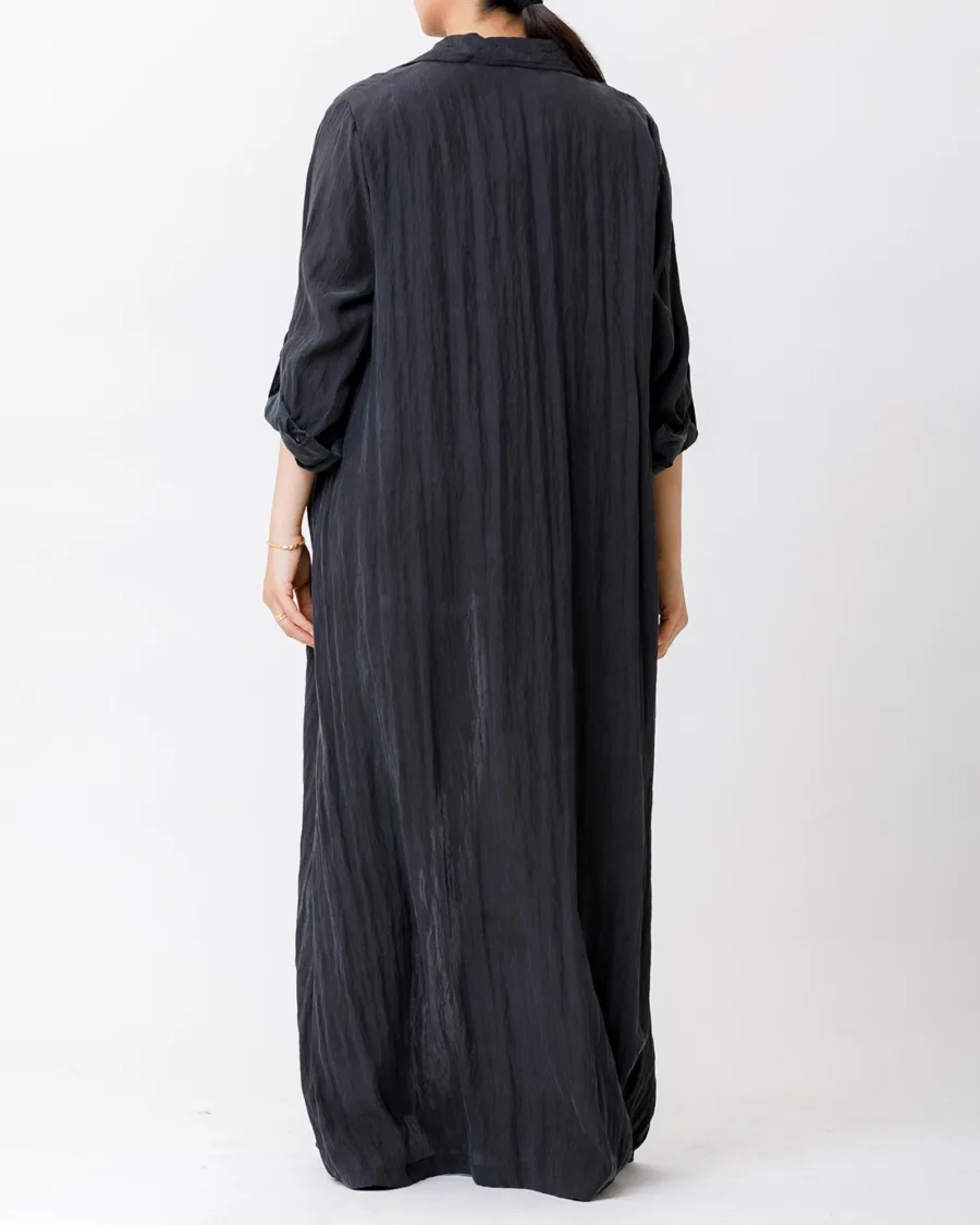 Agnes - Stonewashed Silk Long Shirt - Image 6