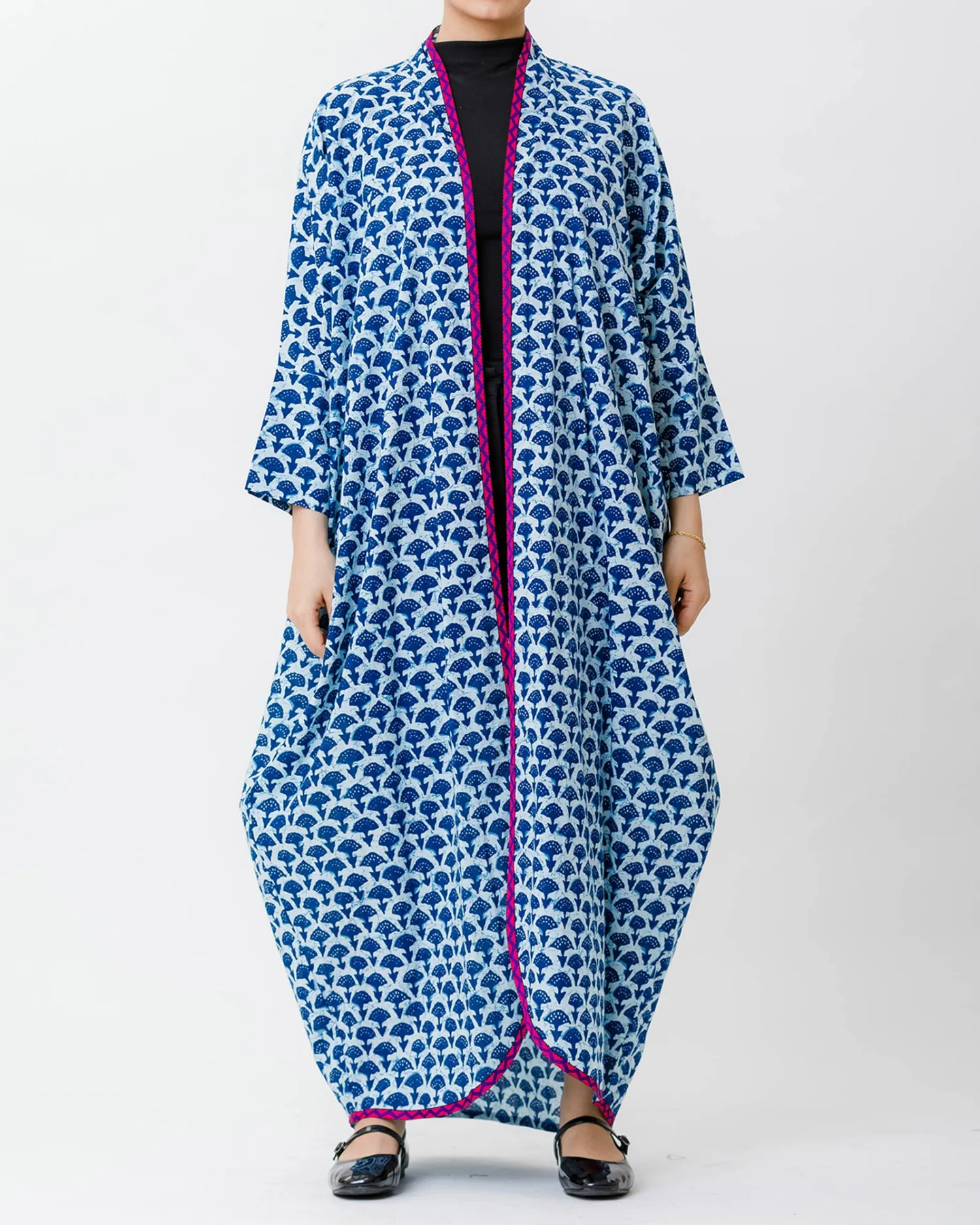 Bloom Print – Printed Cotton Abaya - Image 1