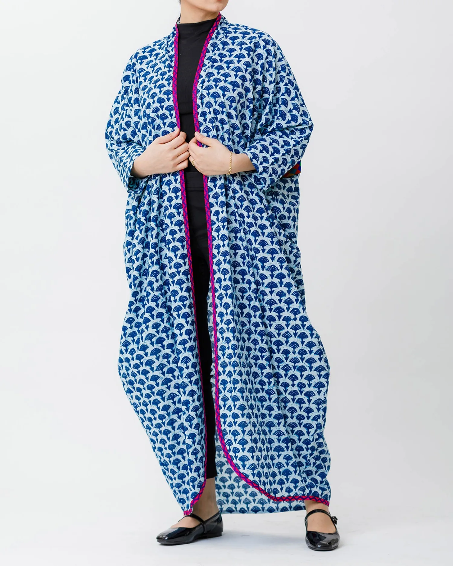 Bloom Print – Printed Cotton Abaya - Image 3